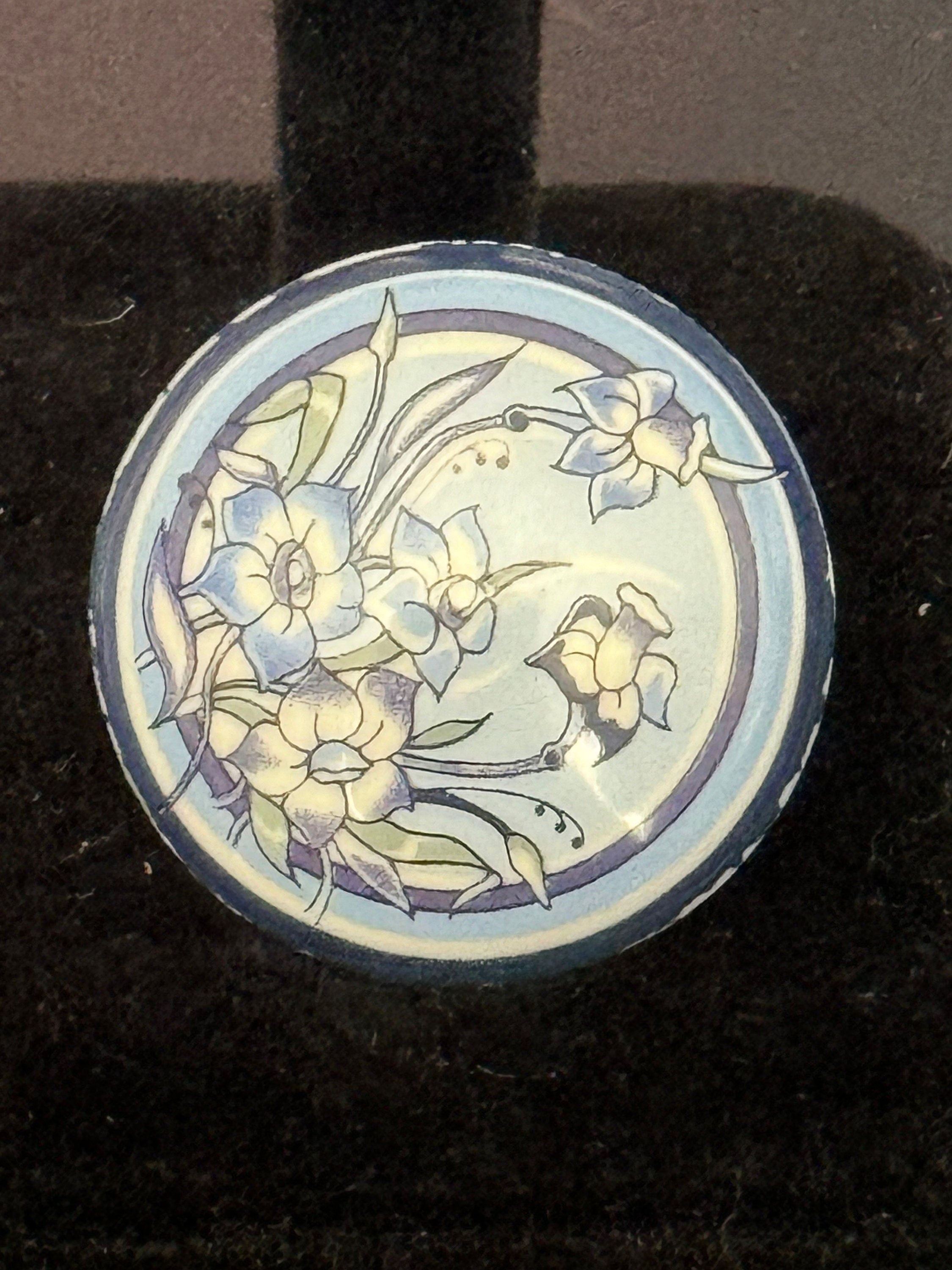 Vintage Michaela Frey Austrian Enamel Floral Brooch