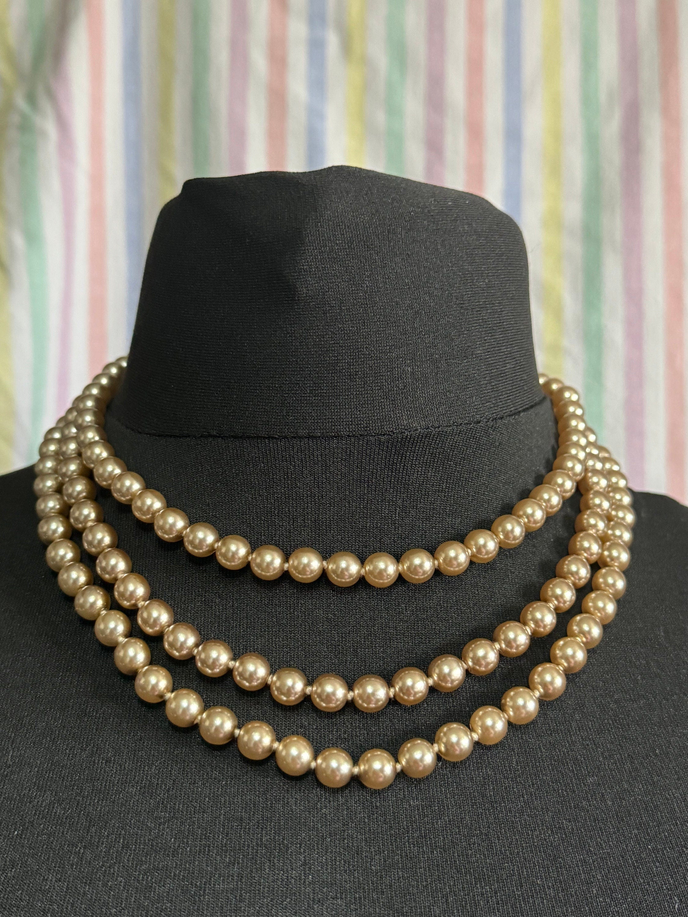 Camrose & Kross JBK Pearl Necklace: 3-Row Multi Strand