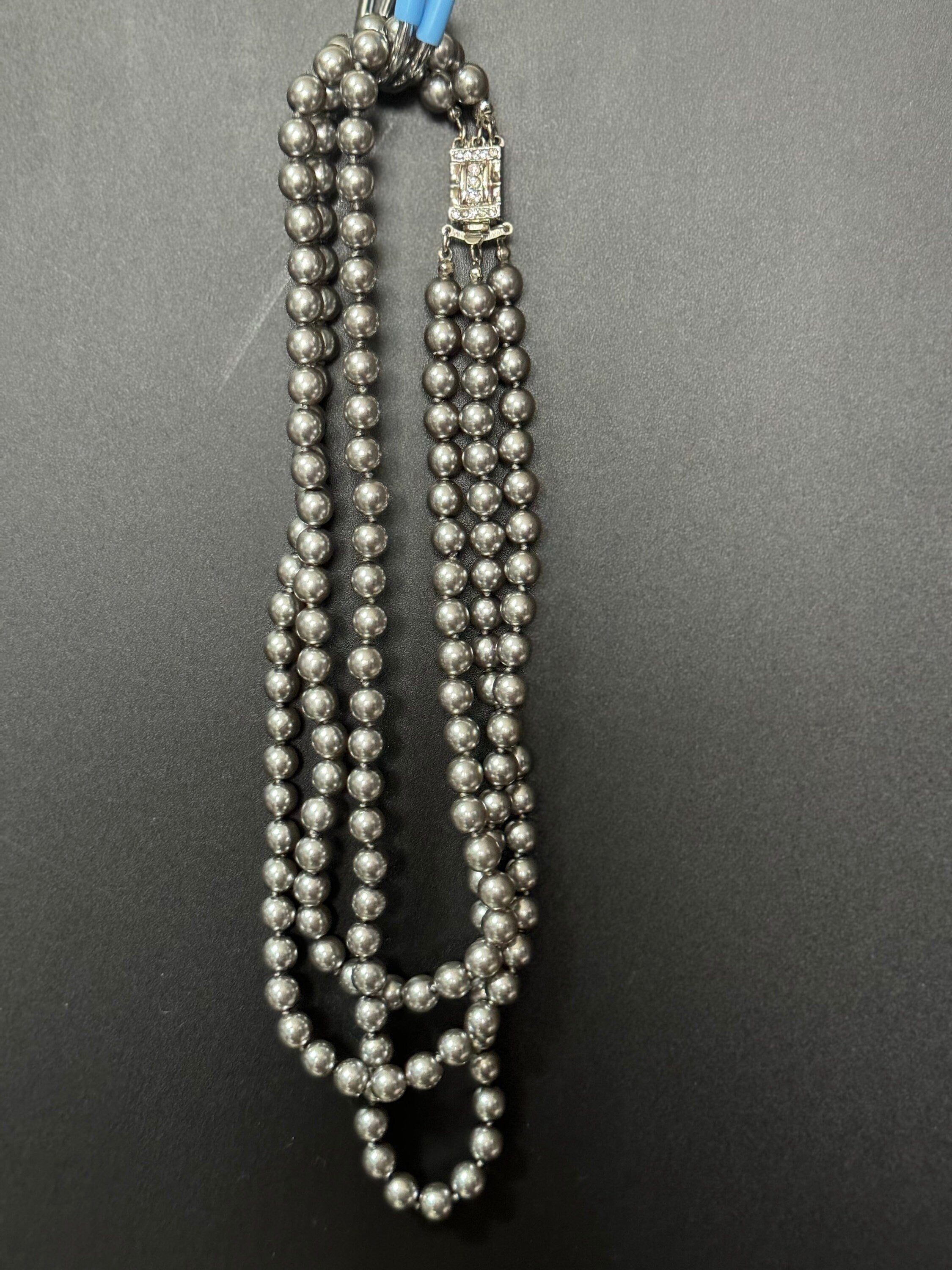 JBK Camrose & Kross Grey Pearl Multi Strand Necklace