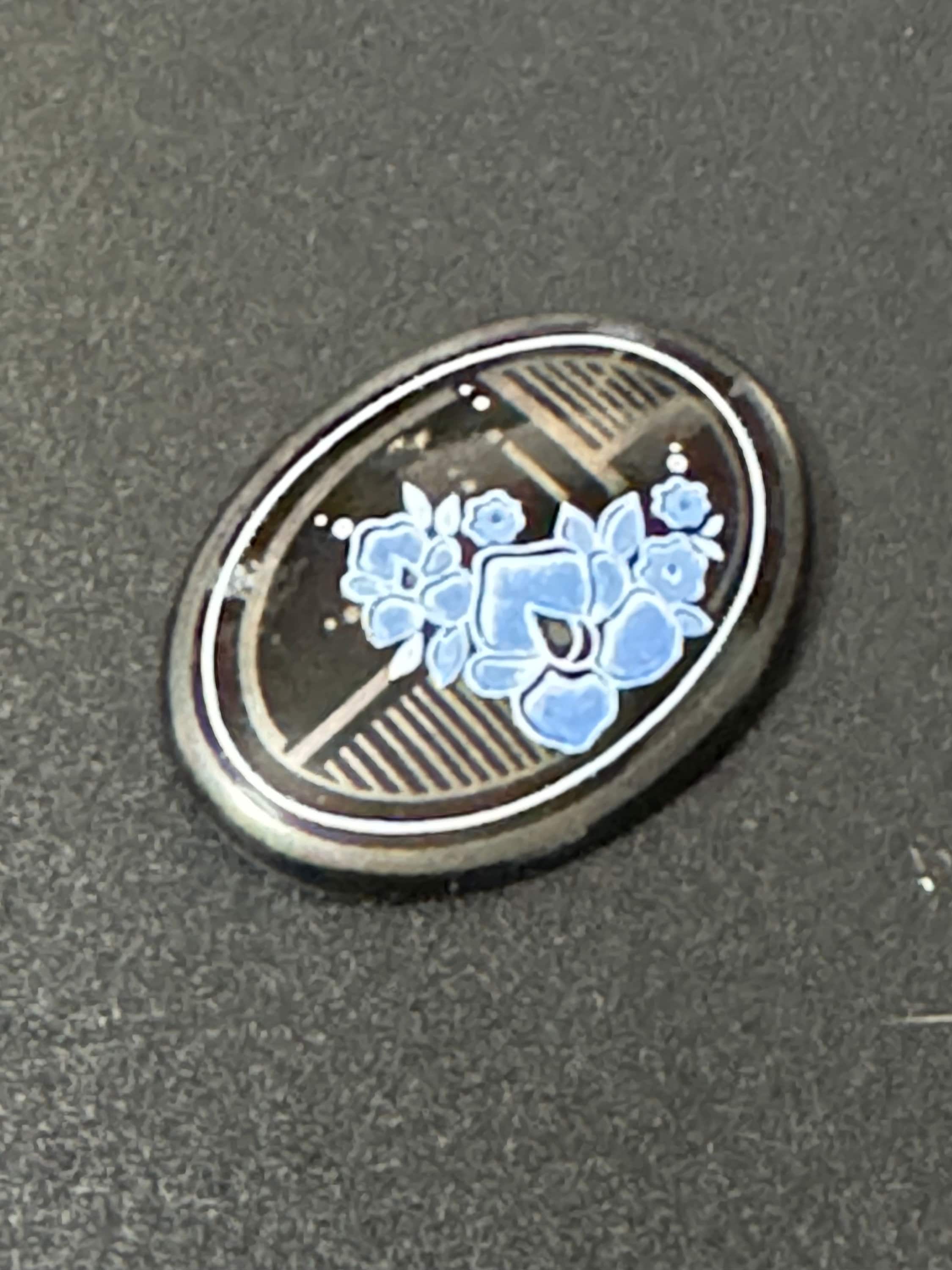 Vintage Michaela Frey Enamel Floral Brooch - Austrian Antique Style