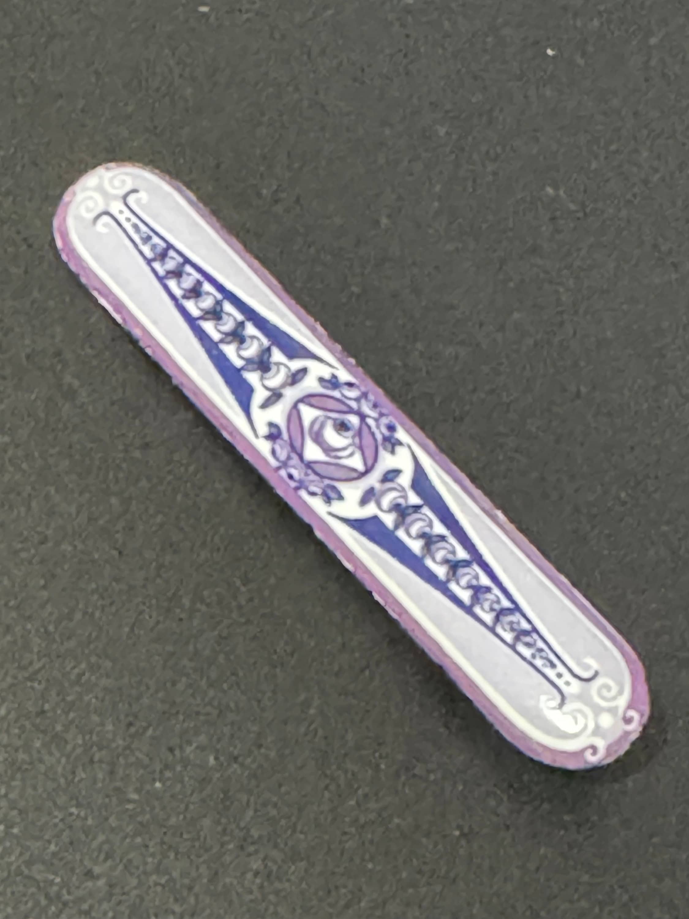 Vintage Michaela Frey Austrian Enamel Floral Bar Brooch