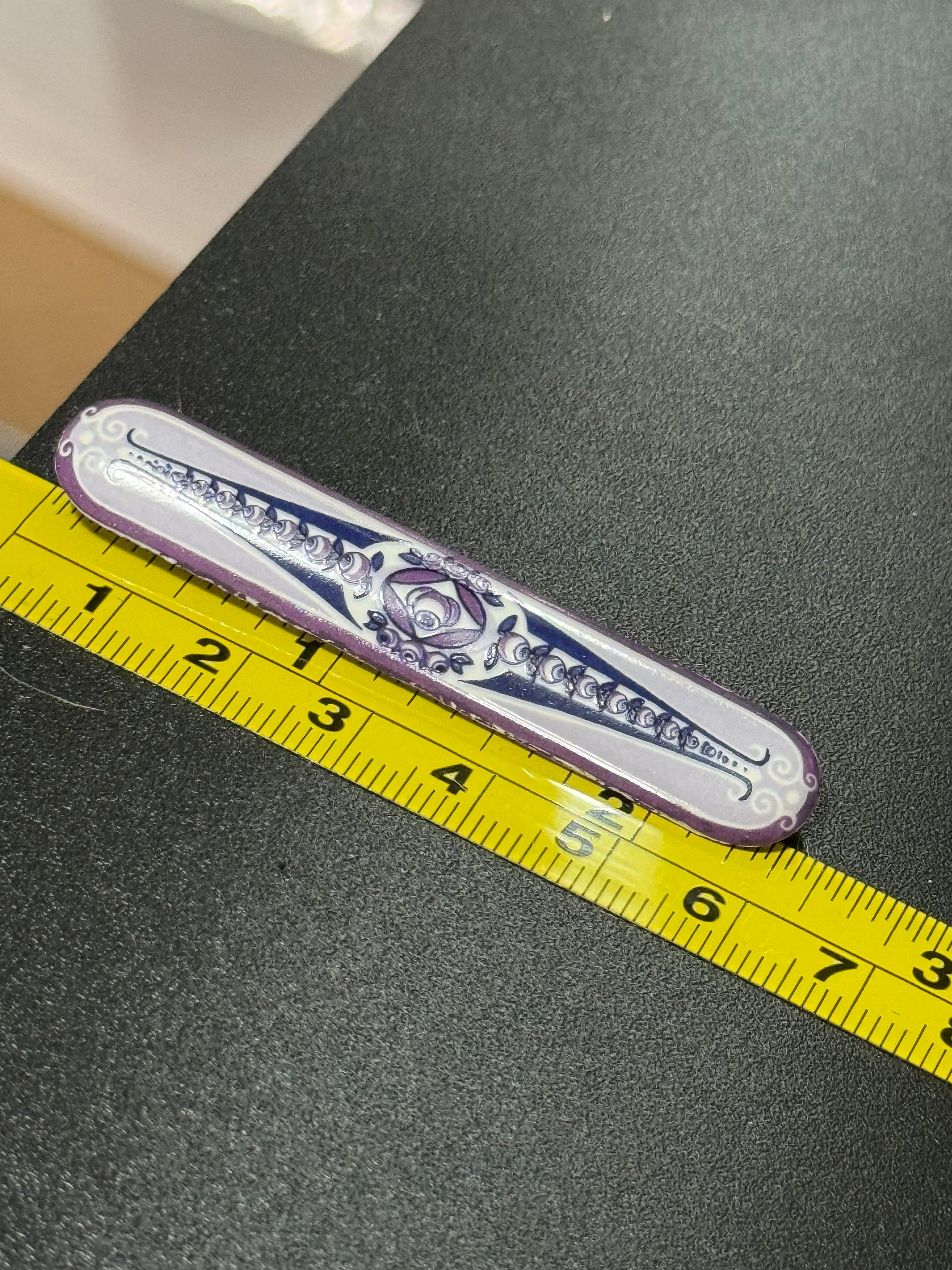 Vintage Michaela Frey Austrian Enamel Floral Bar Brooch