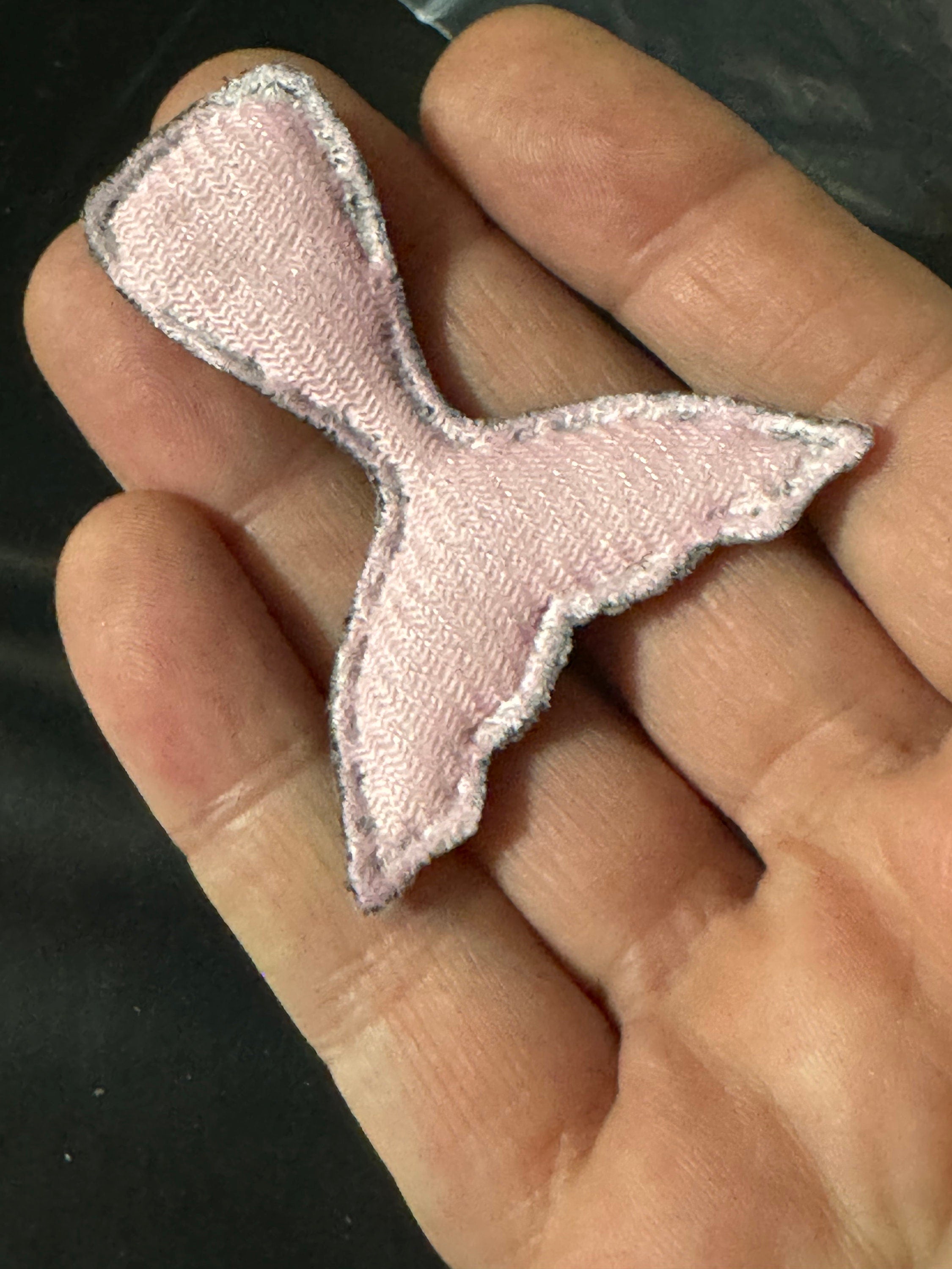 1 x rainbow sequin Sew On Mermaid tail Patch 6cm x 5cm sewing craft appliqué Nautical sea pink tones