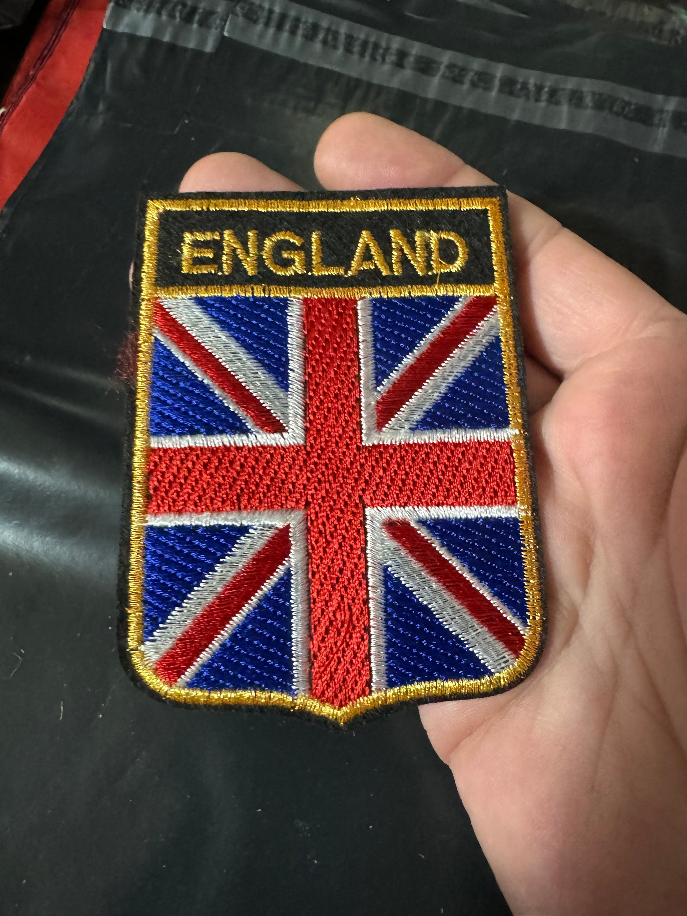 Large Union Jack Patch: England Flag Iron On Appliqué (6.5 x 9cm)