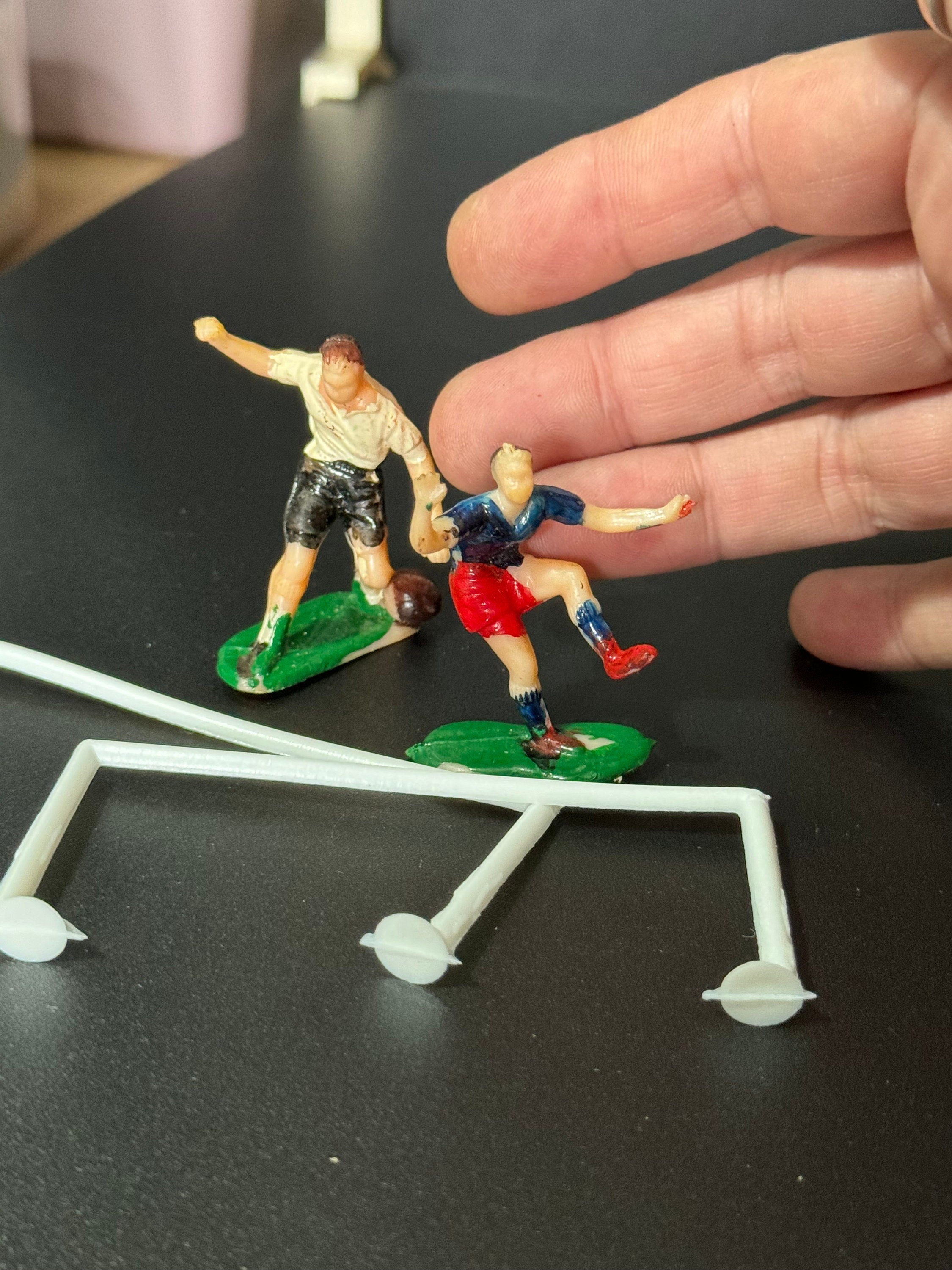Vintage retro boys dads men’s football team cake toppers players and goals football cake birthday