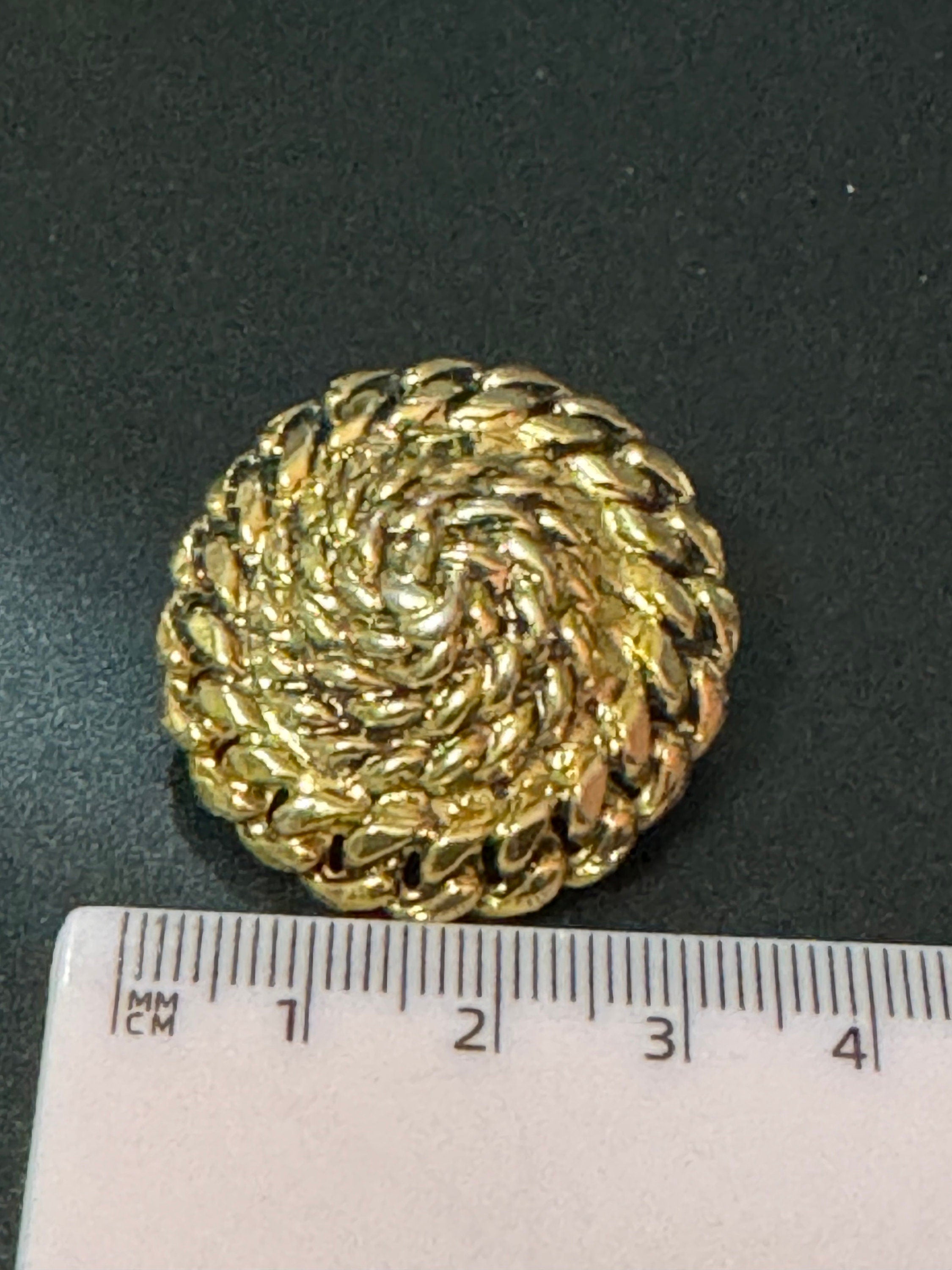 oversized rope twist domed round clip on earrings