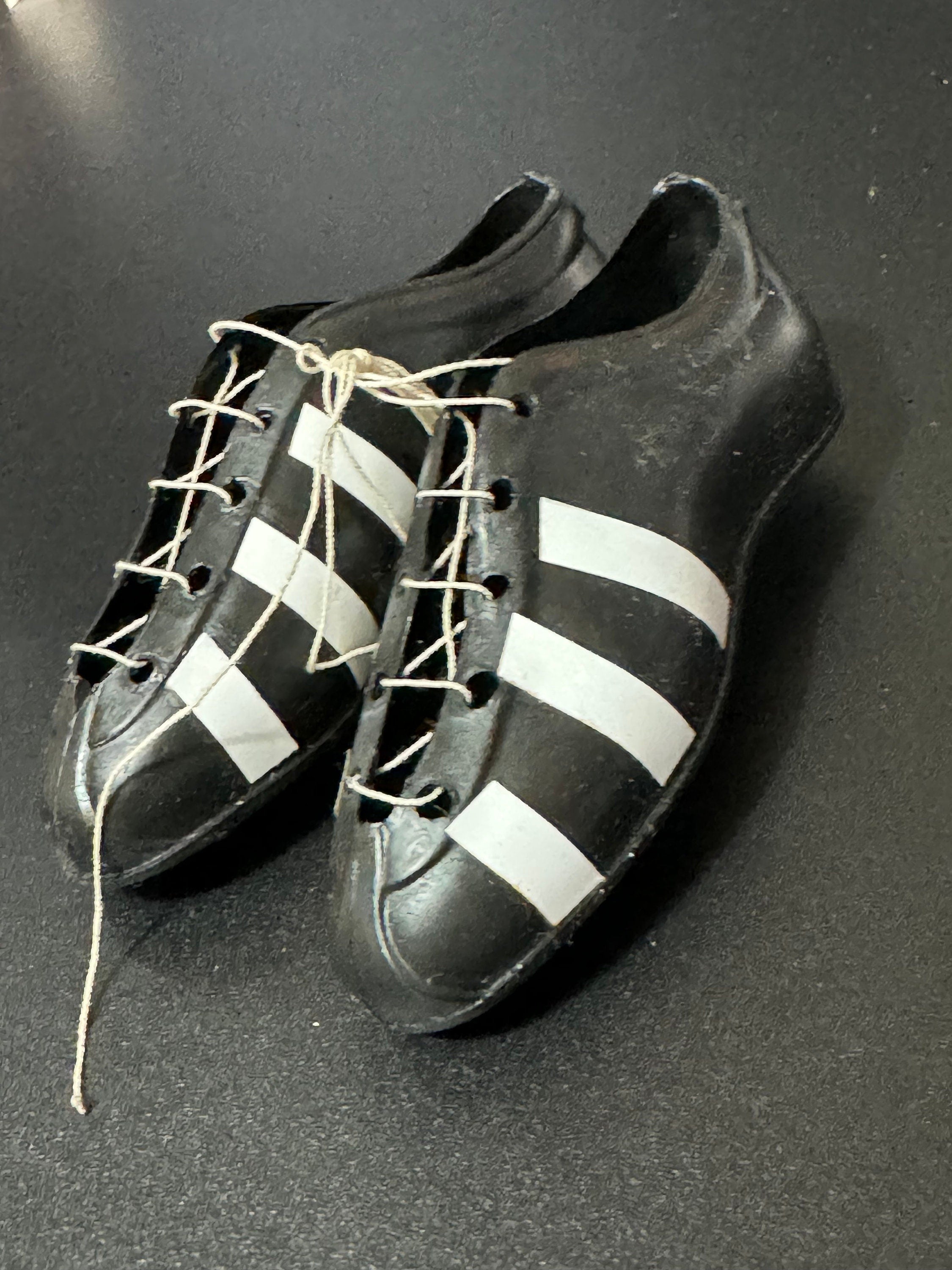 One pair large Vintage football Boots cake toppers retro boys dads men’s football birthday decorations