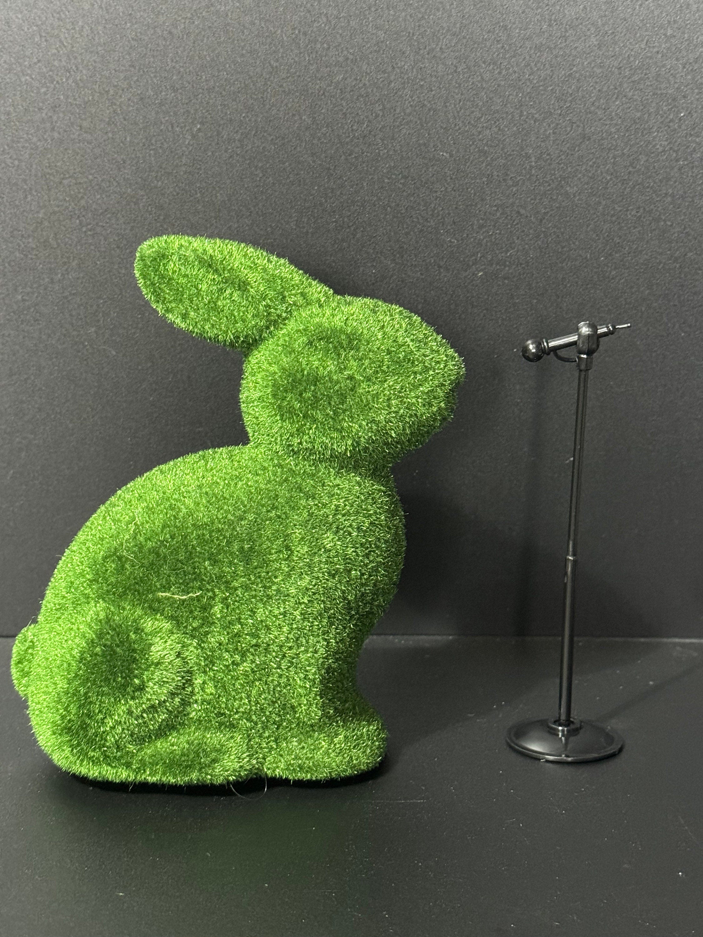 Miniature microphone and stand novelty cake topper decoration reusable plastic, doll size