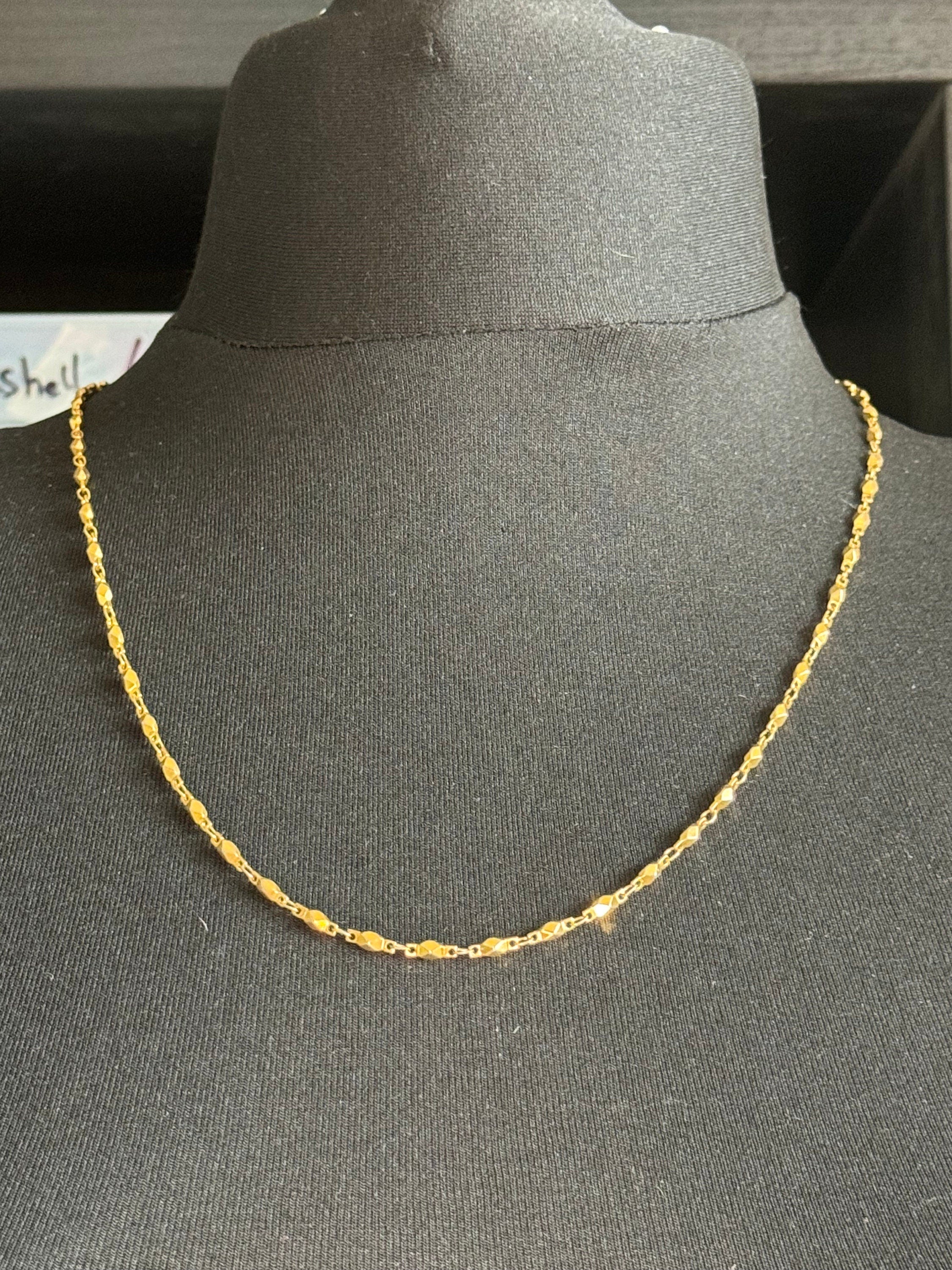 Signed Napier 60cm Vintage gold fancy link chain necklace