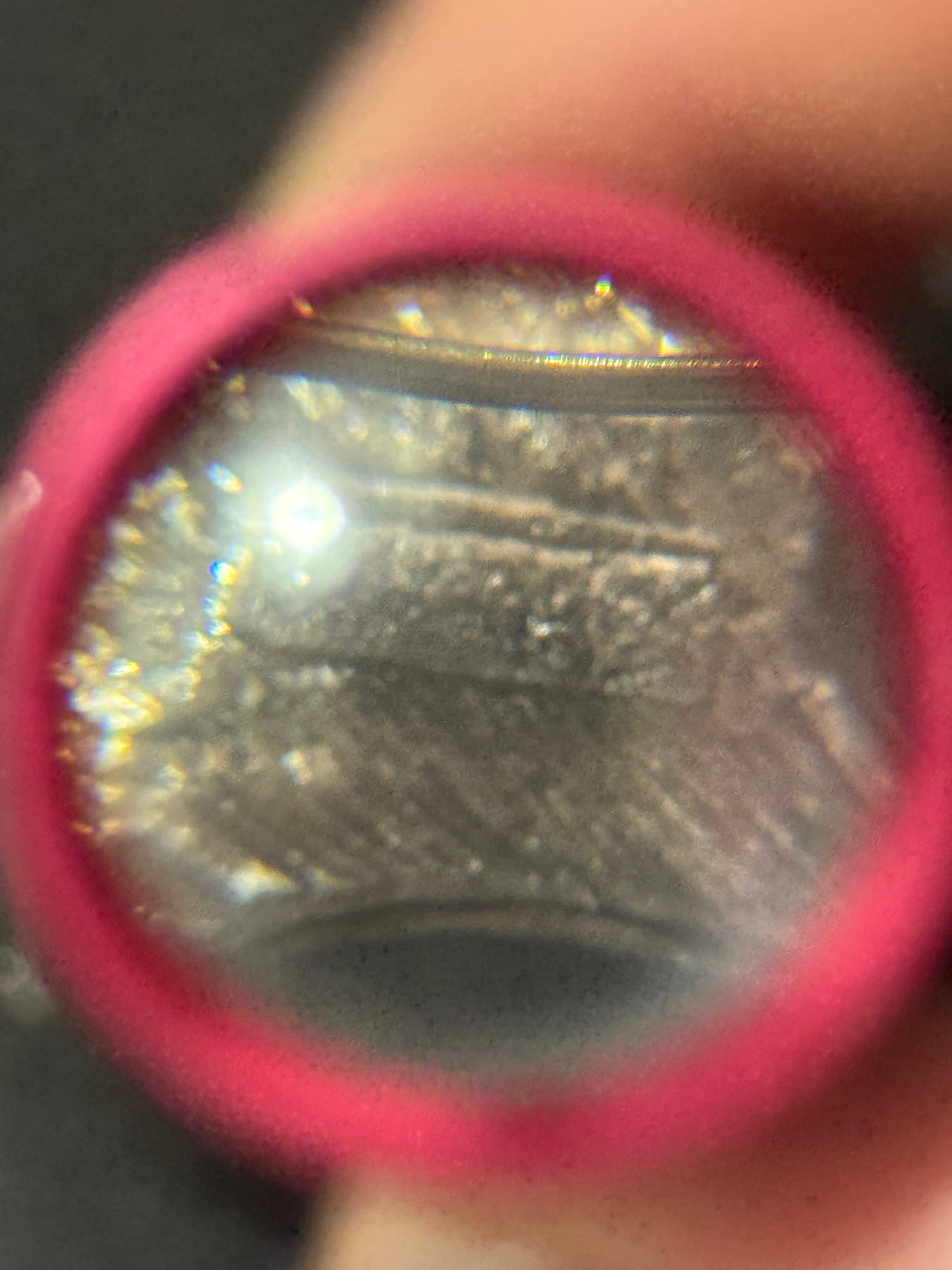 Signed vintage modernist textured silver tone  abstract brutalist brooch