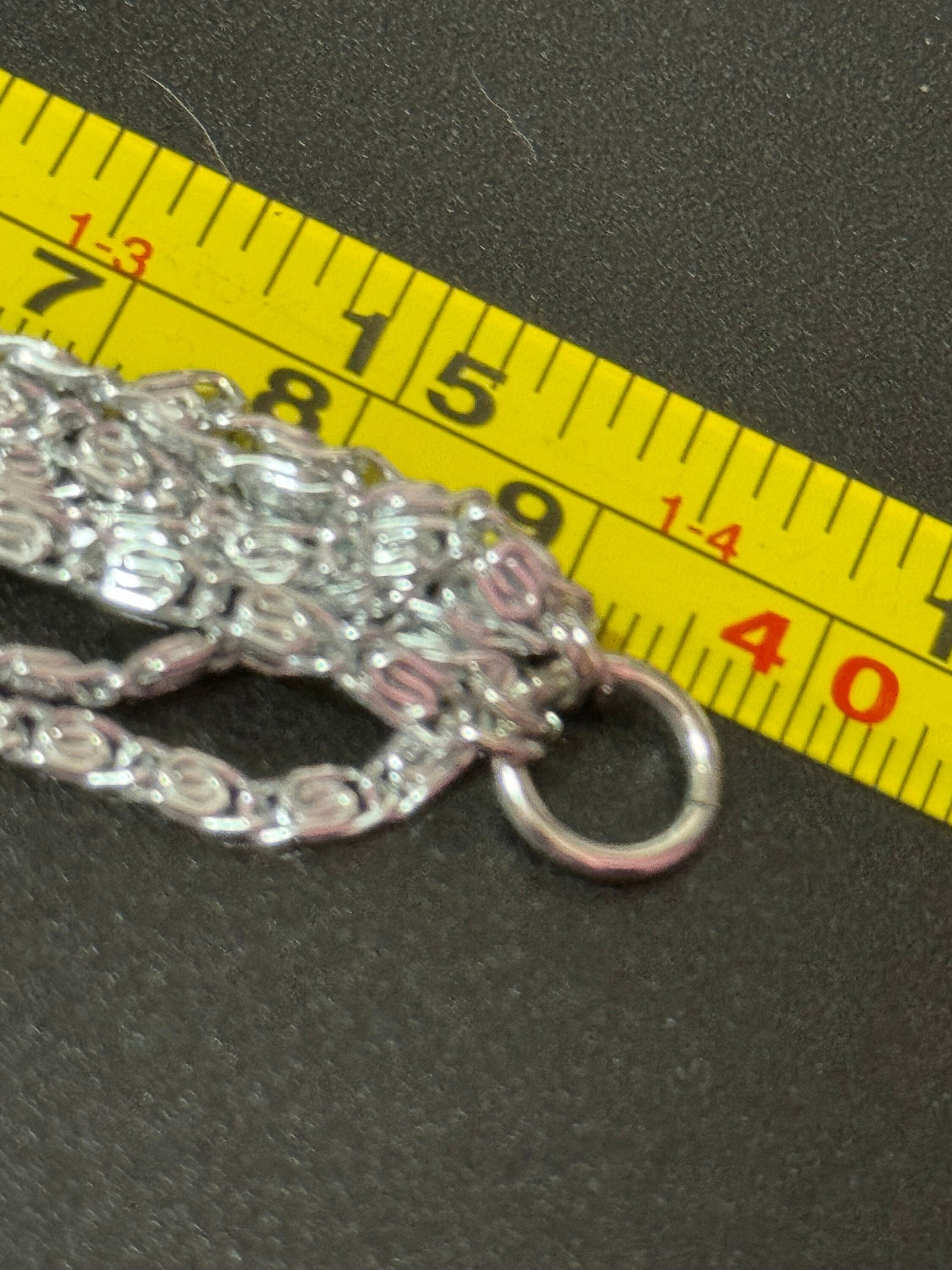 Petite fit signed Sarah Coventry silver tone Multi strand fancy link choker necklace