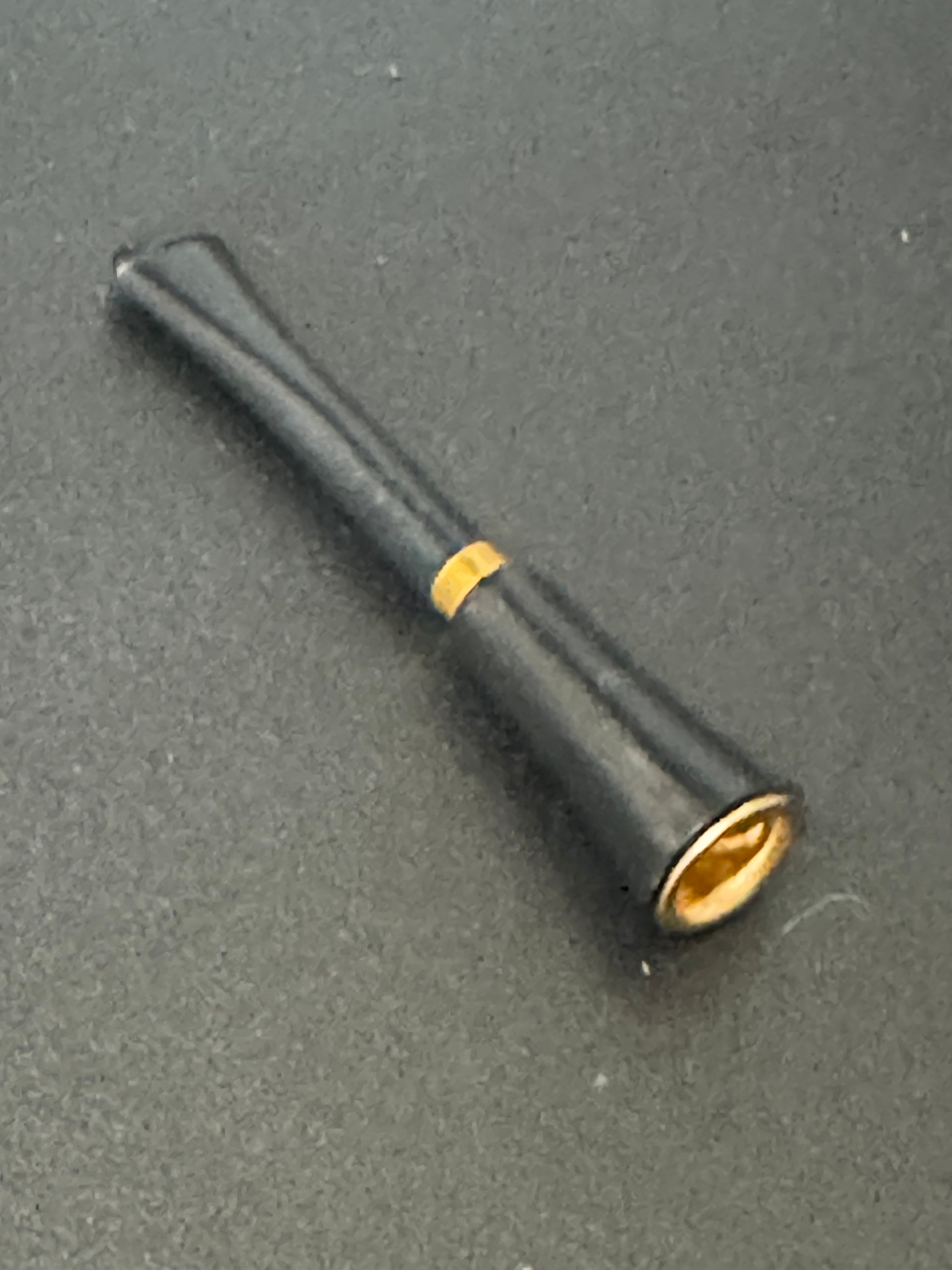 Mid length chic grey and black banded Vintage 1920s Bakelite early plastic Cocktail Party long Cigarette Holder Fancy Dress 1940s