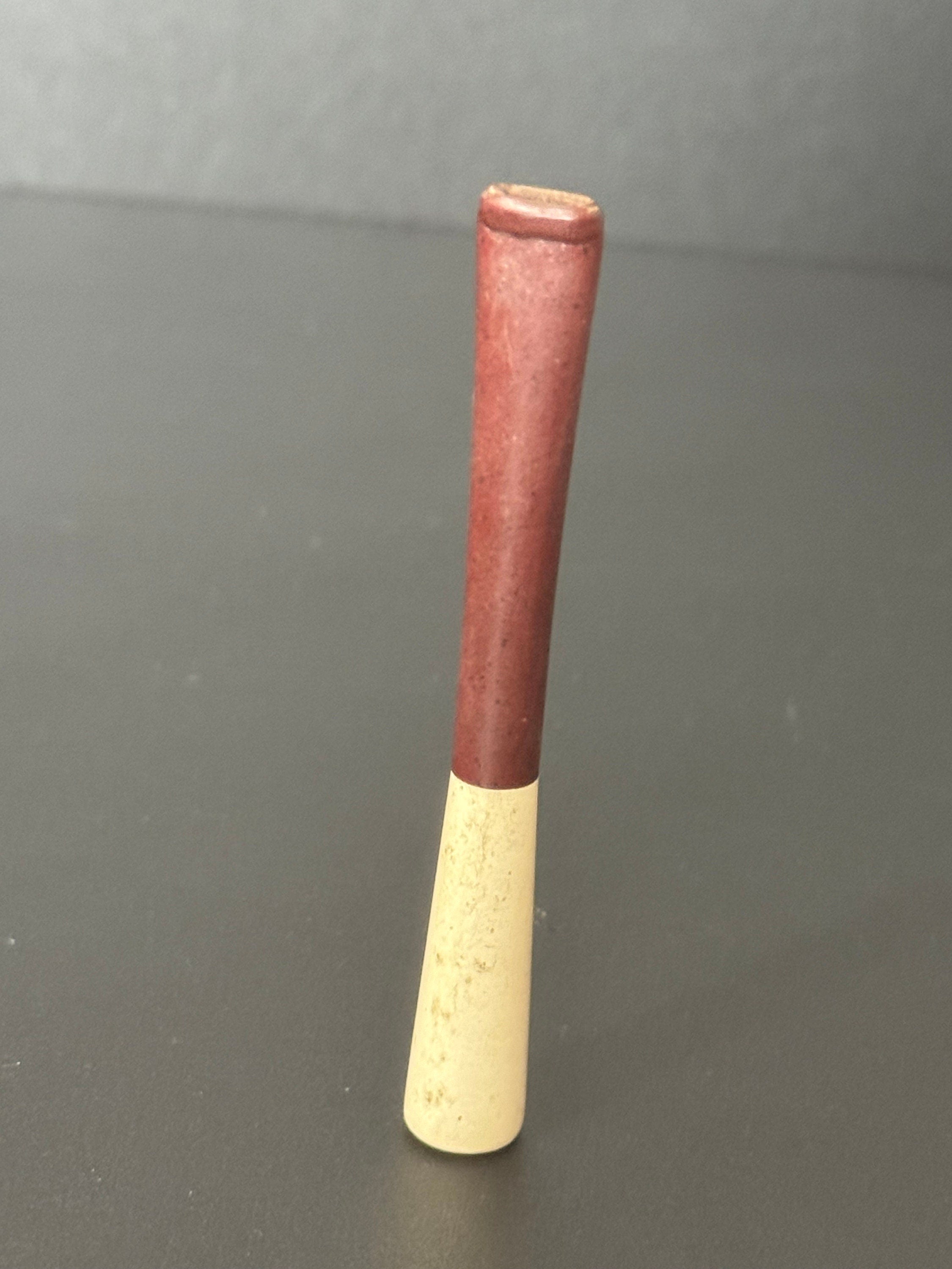 9cm long galalith cream and bright green  Vintage Antique 1920s early plastic Cocktail Party long Cigarette Holder 1920s 1930s 1940s