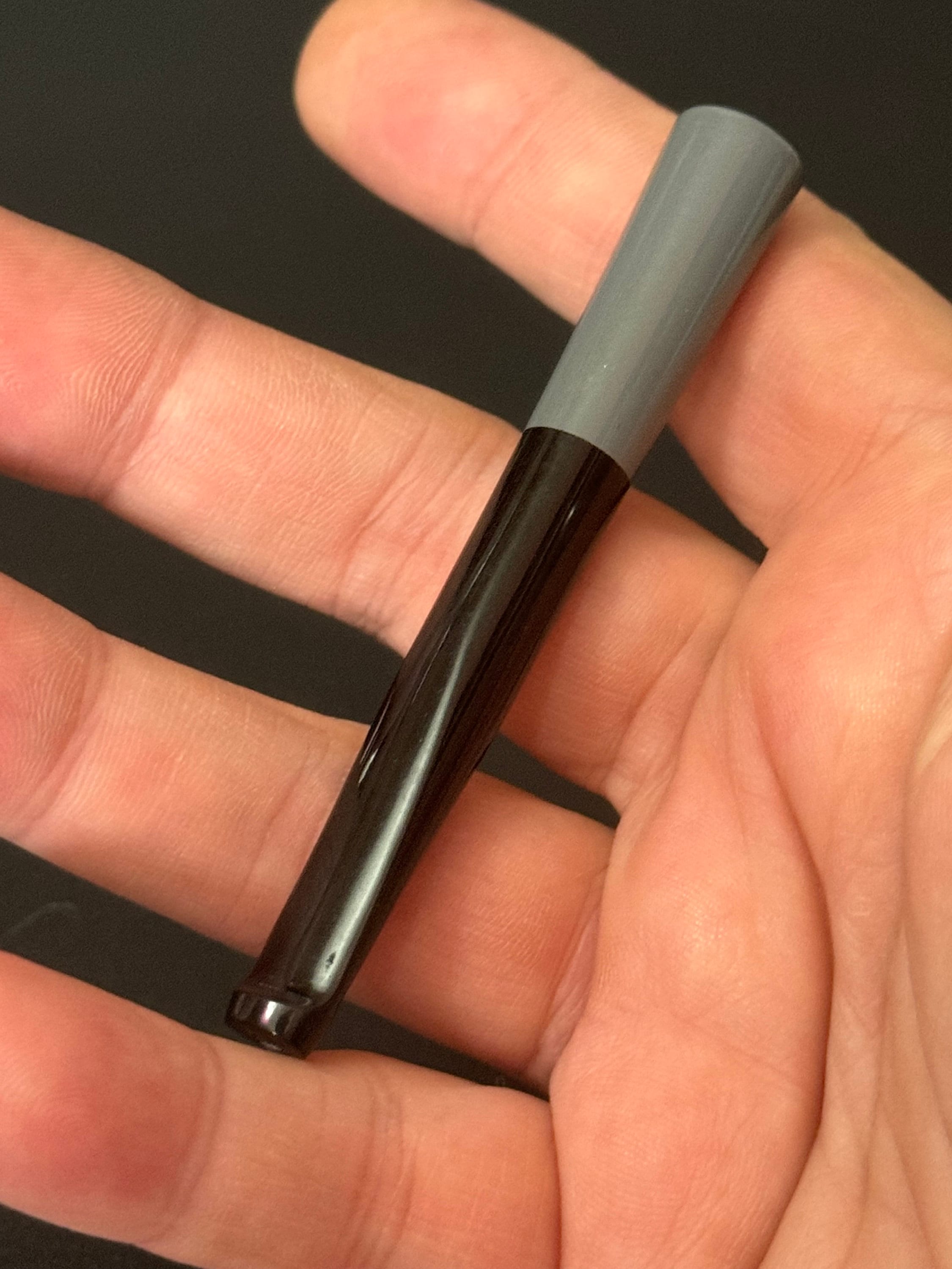 Mid length chic grey and black banded Vintage 1920s Bakelite early plastic Cocktail Party long Cigarette Holder Fancy Dress 1940s