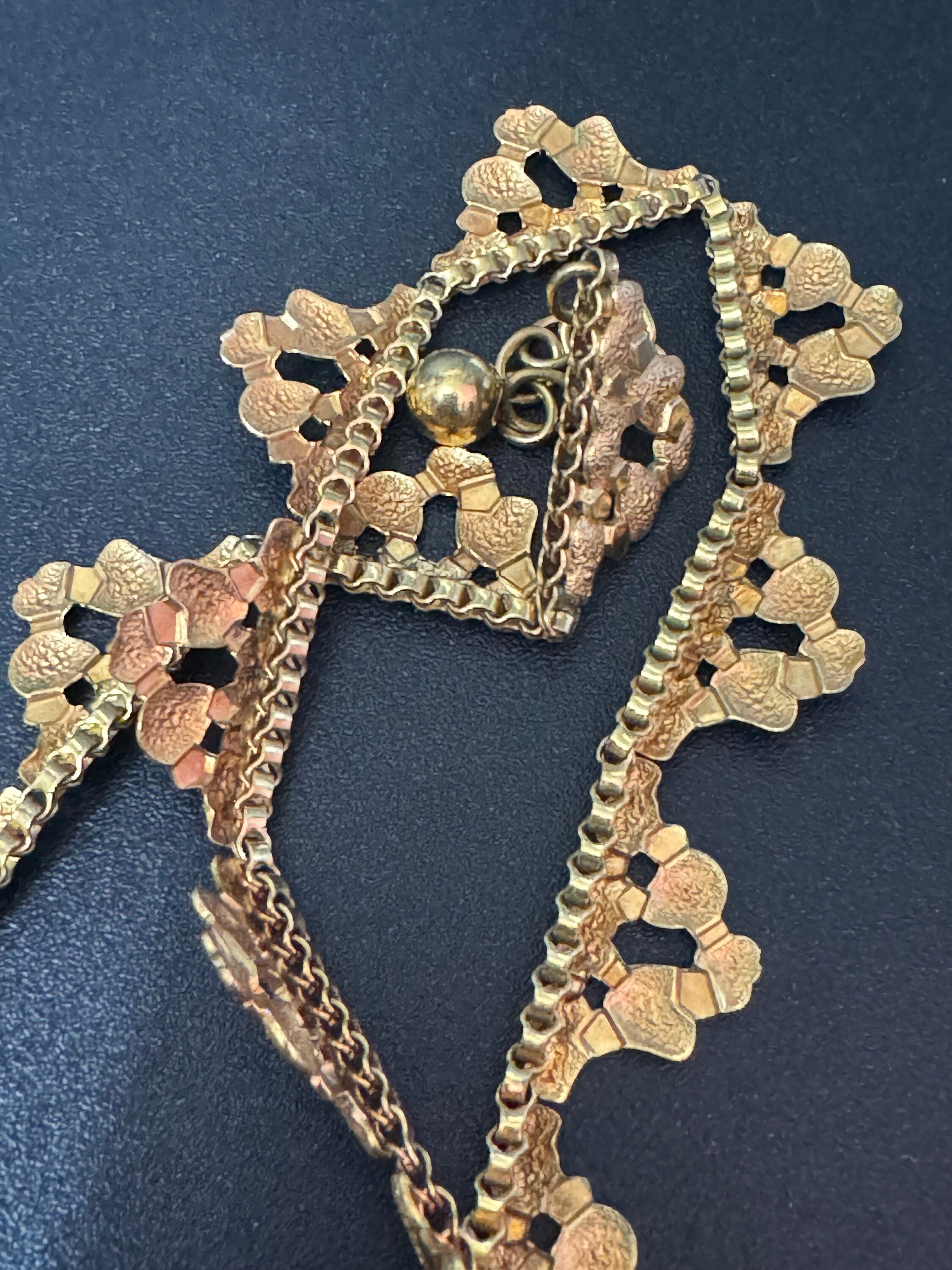 MCM gold plated rolled gold high end choker necklace collar necklace 1940s 1950s adj to 46cm