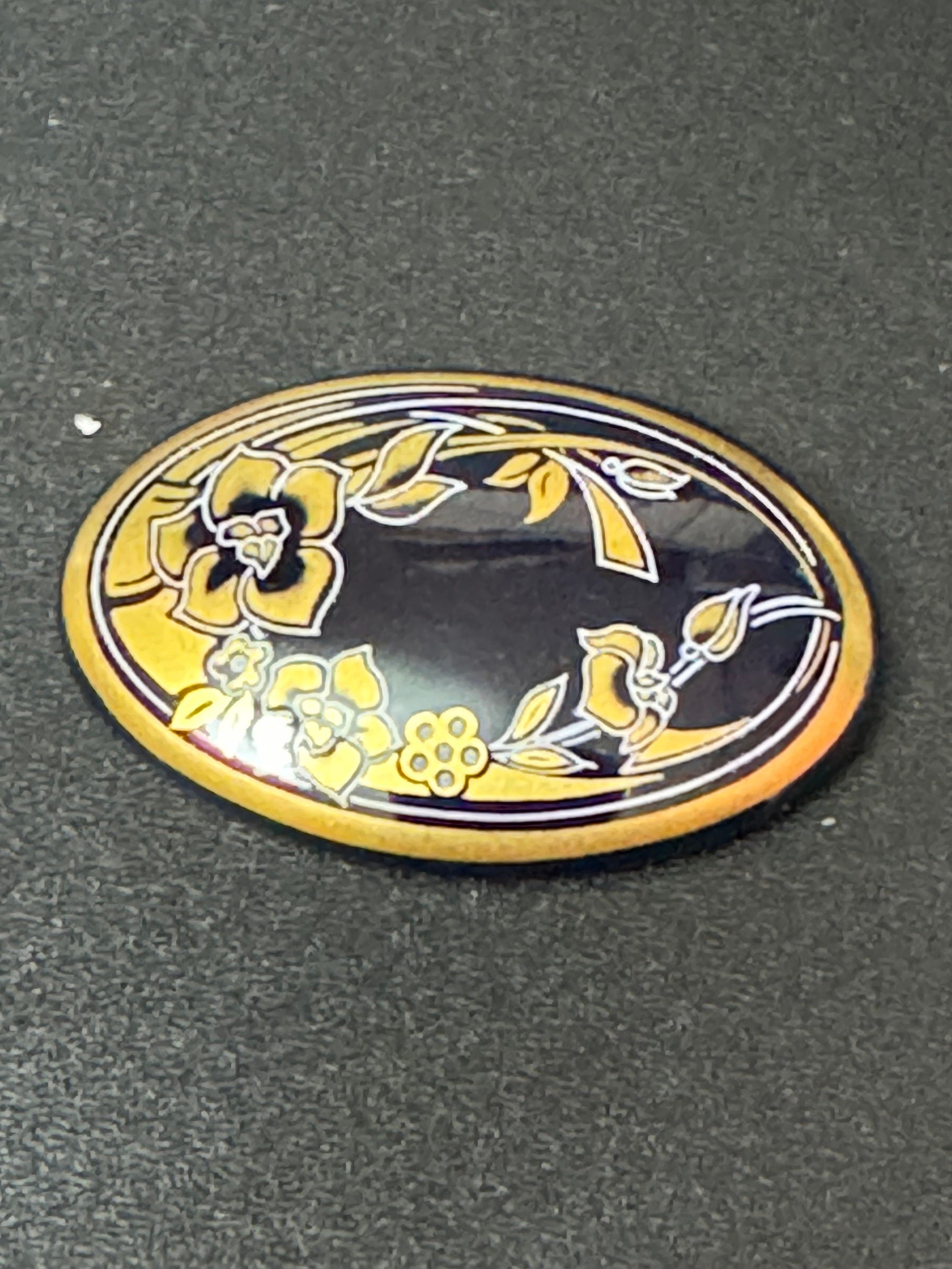 Vintage Michaela Frey Enamel Brooch: Austrian Floral Design