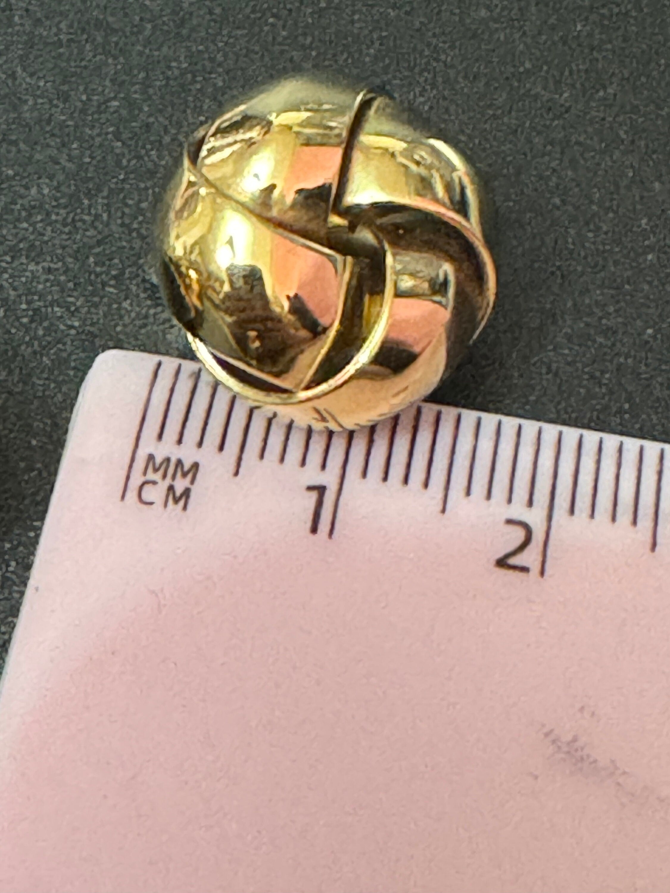 Signed GROSSE nautical knot clip on stud gold tone earrings German designer