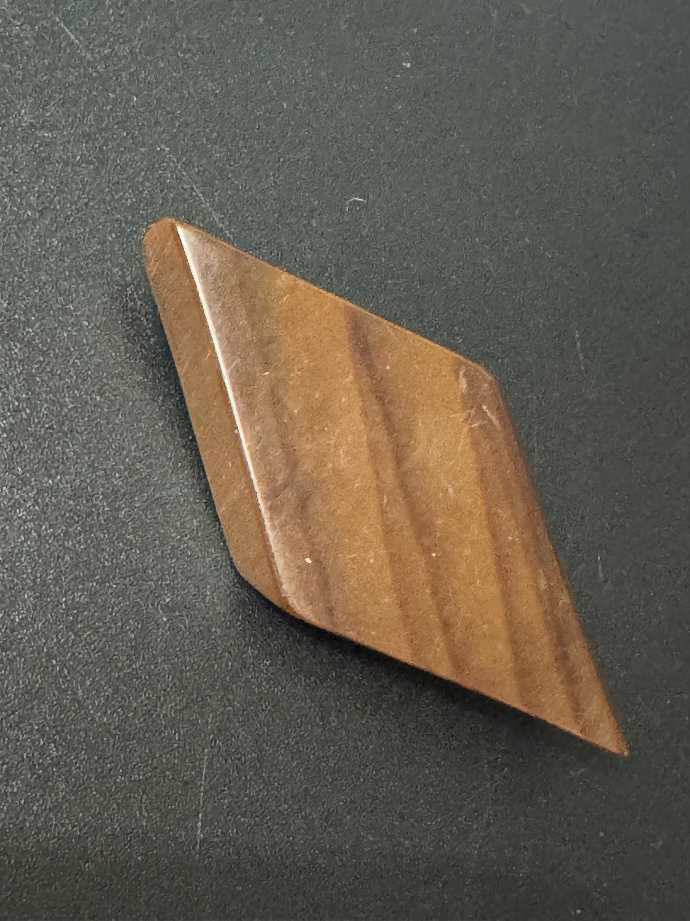 Vintage Galalith BROWN early plastic geometric brooch