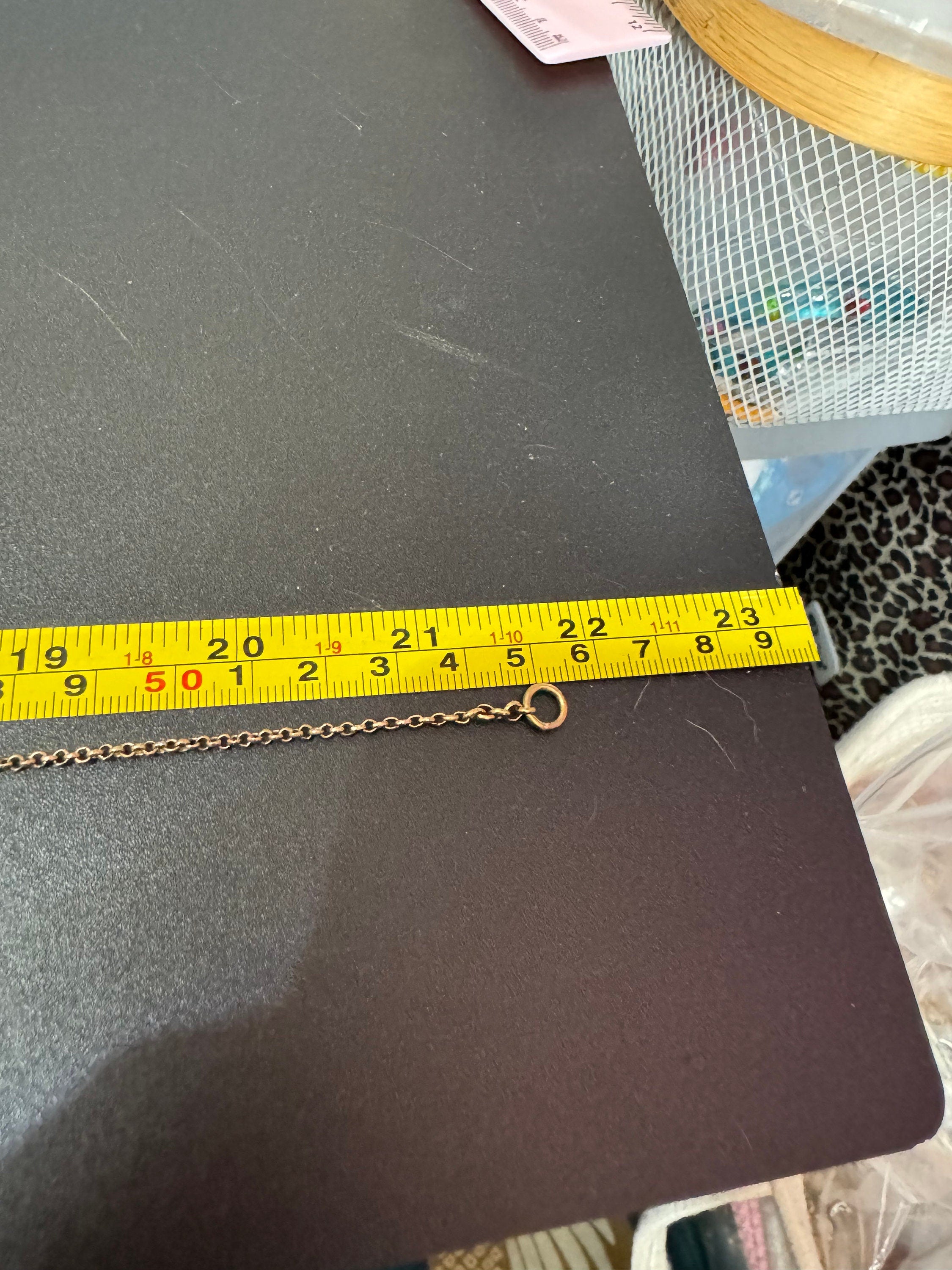 Vintage gold tone beaded brown panel link resin acrylic choker necklace 55cm