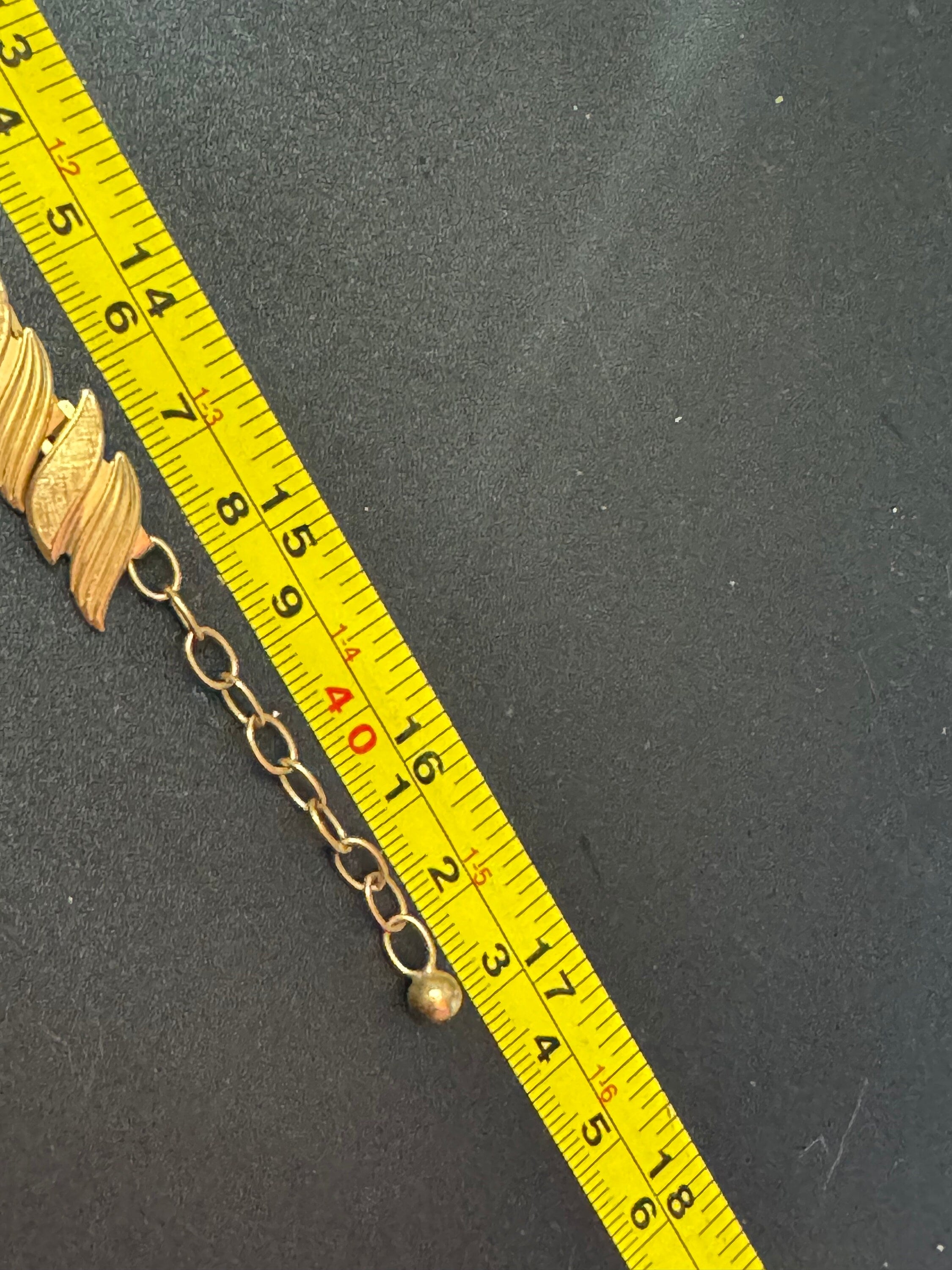 MCM gold plated rolled gold high end choker necklace collar necklace 1940s 1950s adj to 45cm