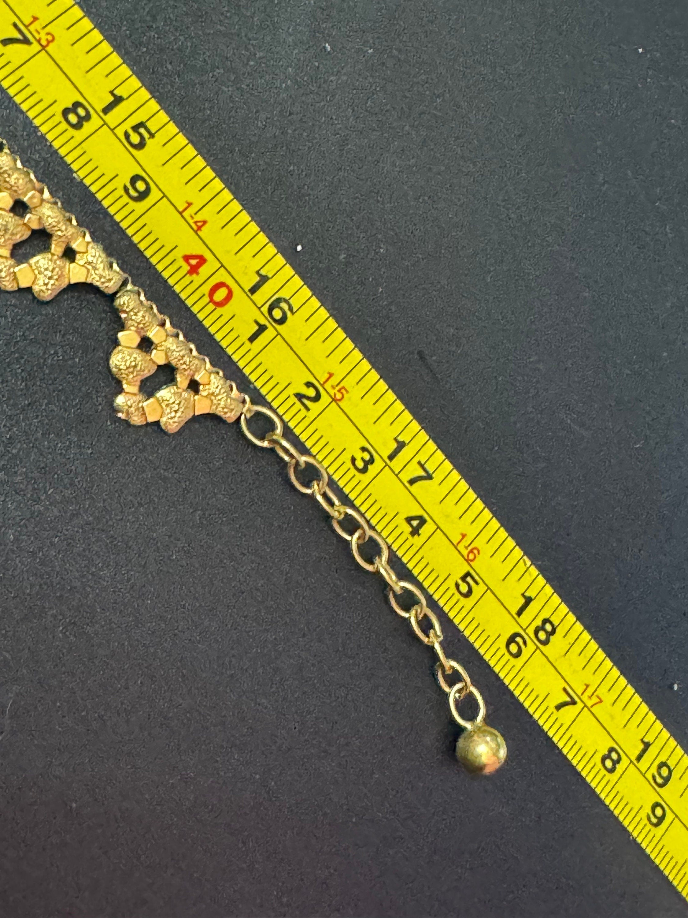 MCM gold plated rolled gold high end choker necklace collar necklace 1940s 1950s adj to 46cm