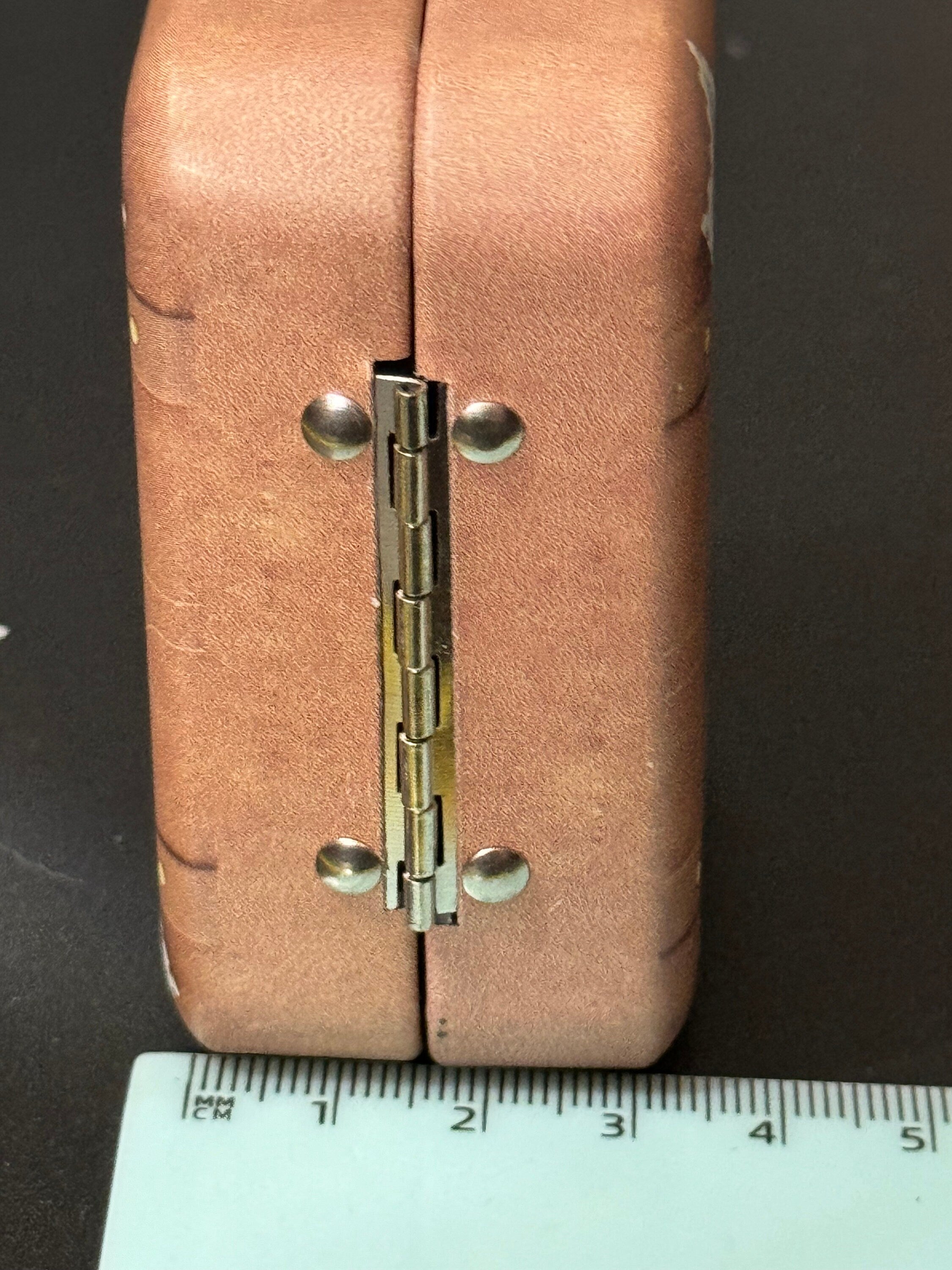 brown metal travel suitcase cake topper decoration tin dolls accessory