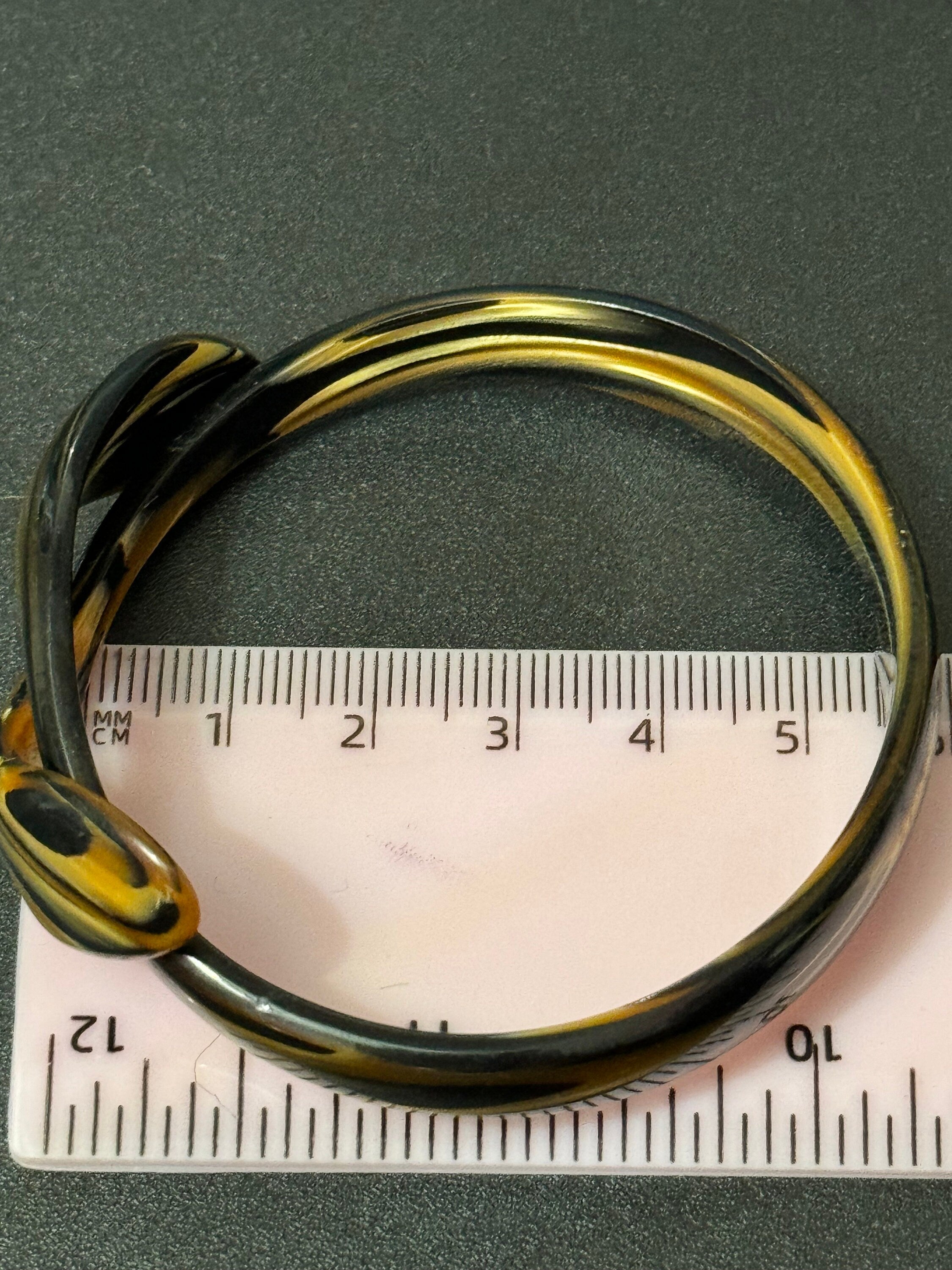 Vintage Art Deco Period beige brown Cream Early Plastic Celluloid SNAKE wrap bangle bracelet