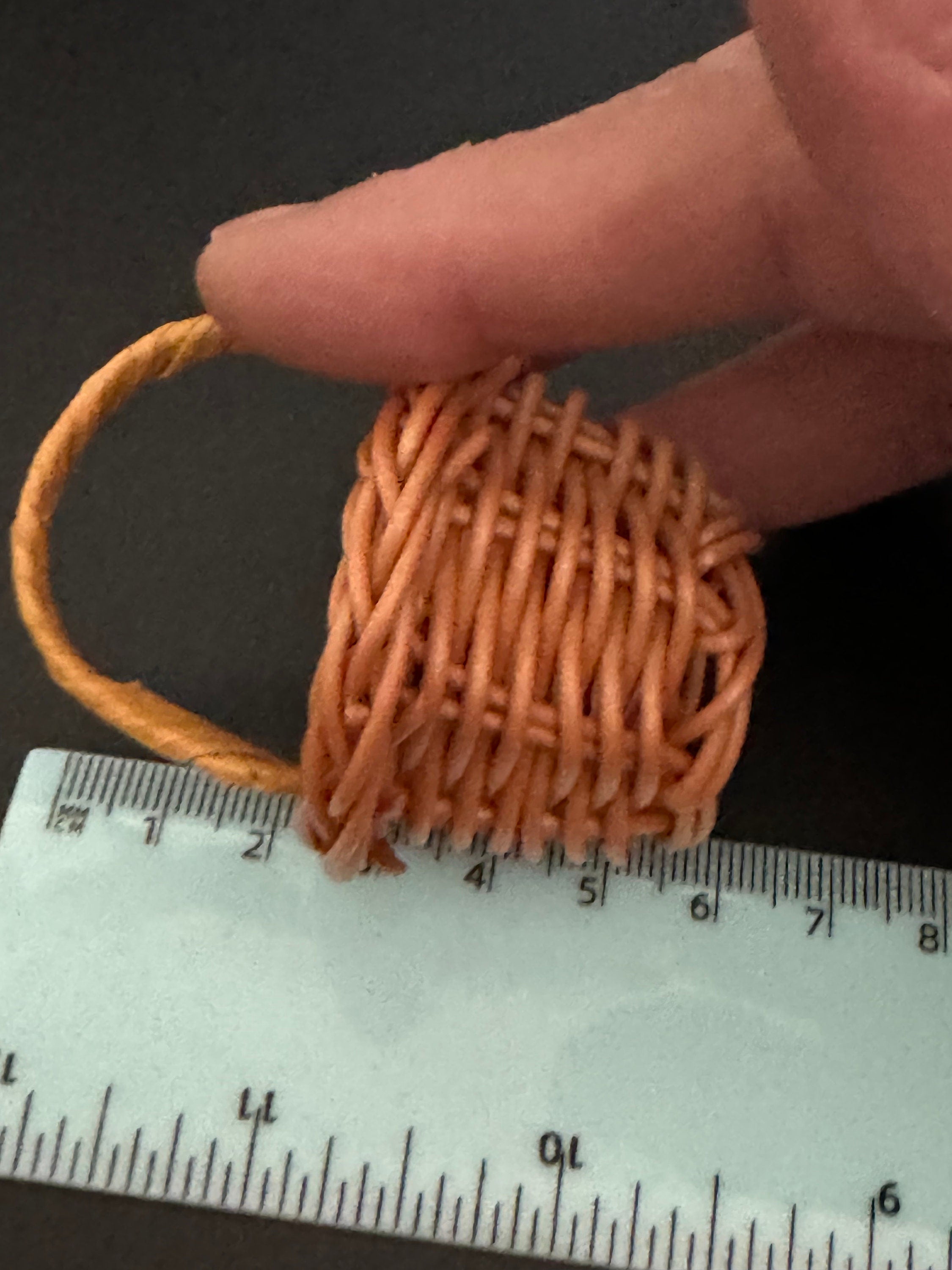 Miniature wicker basket cake topper decoration micro scenery craft supply