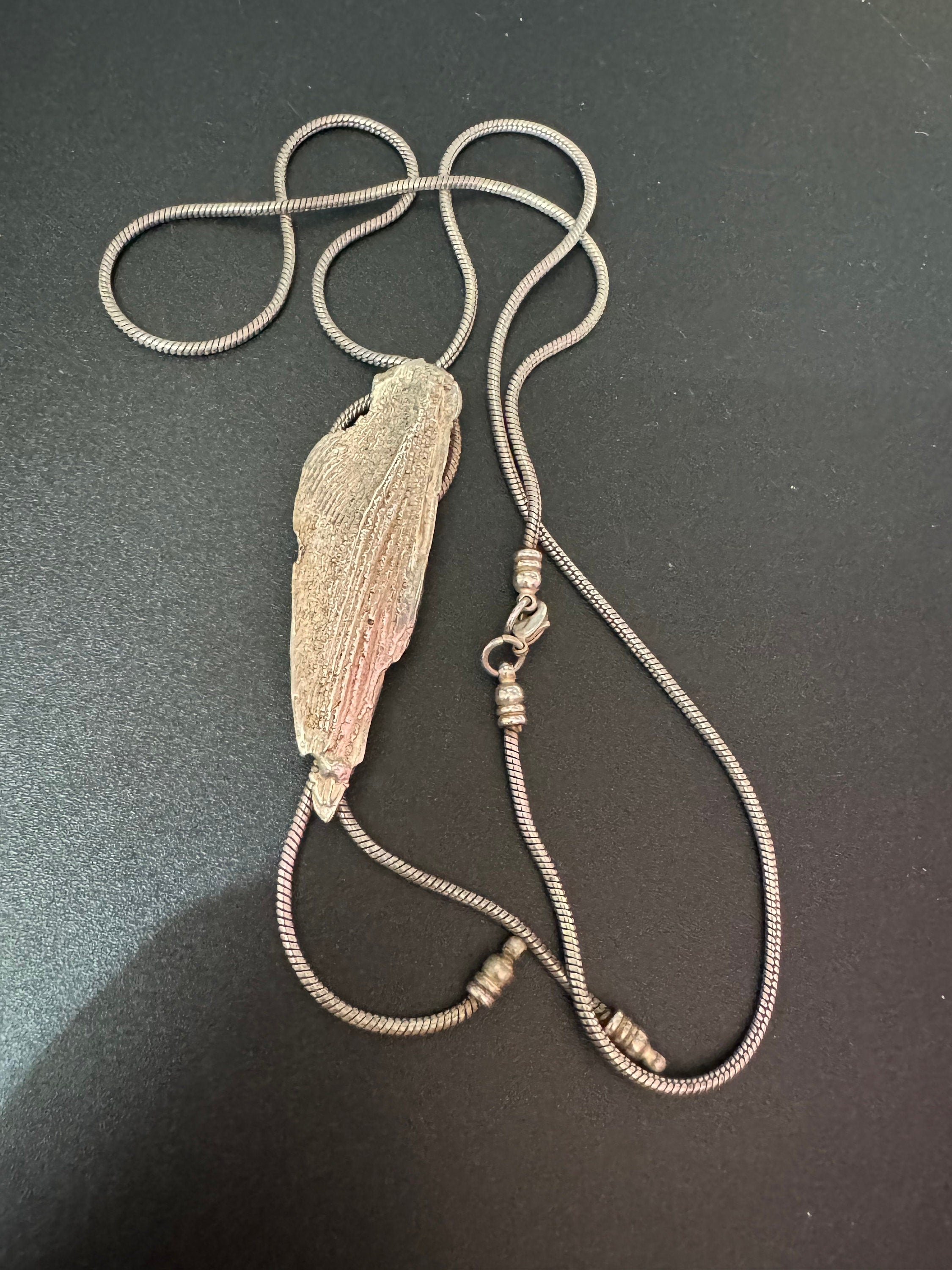 Signed Charles Duret Vintage Bolo Necklace: French Brutalist Pendant