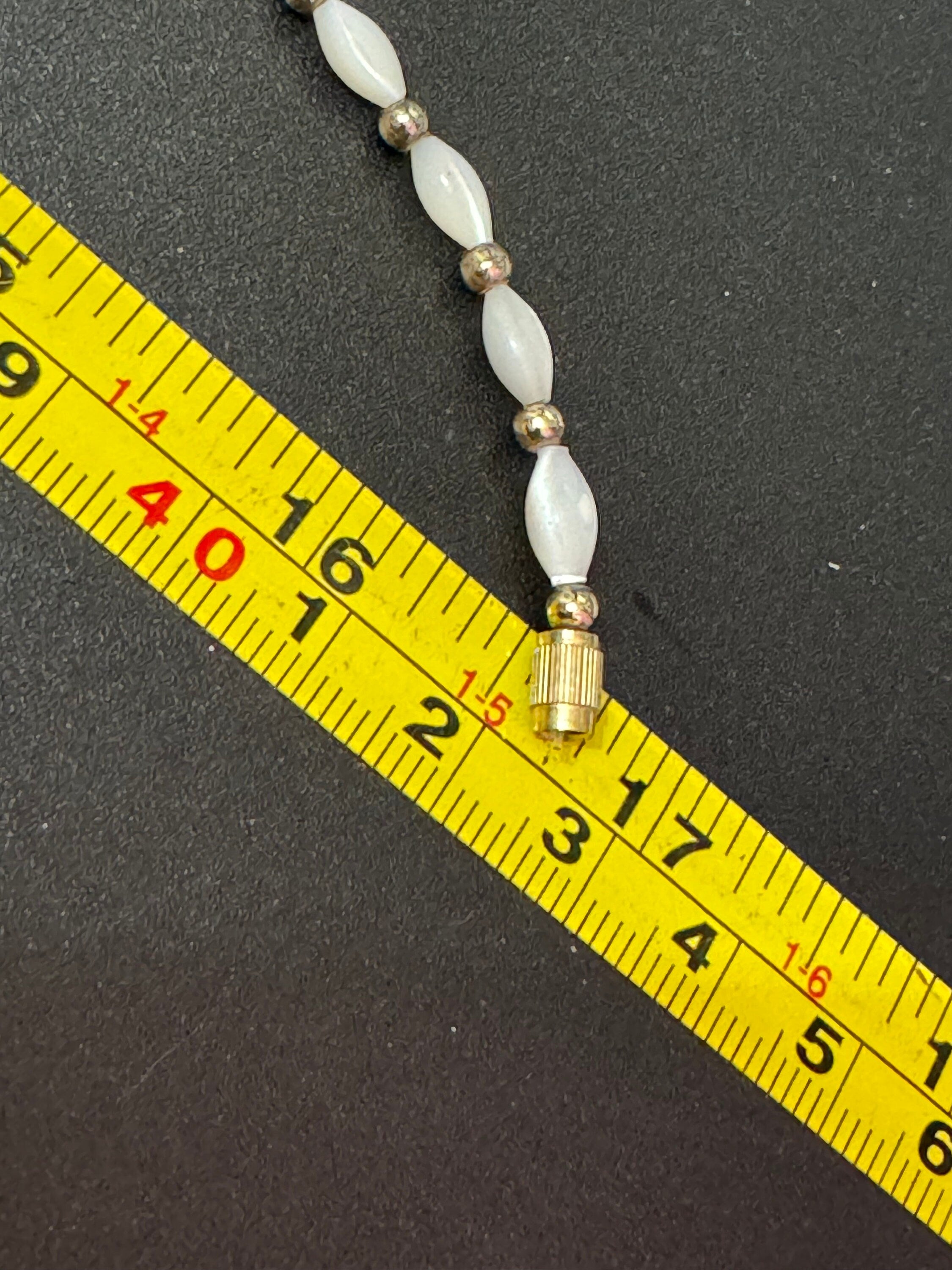 Vintage Carved Mother of Pearl Necklace: Boho Nautical Style