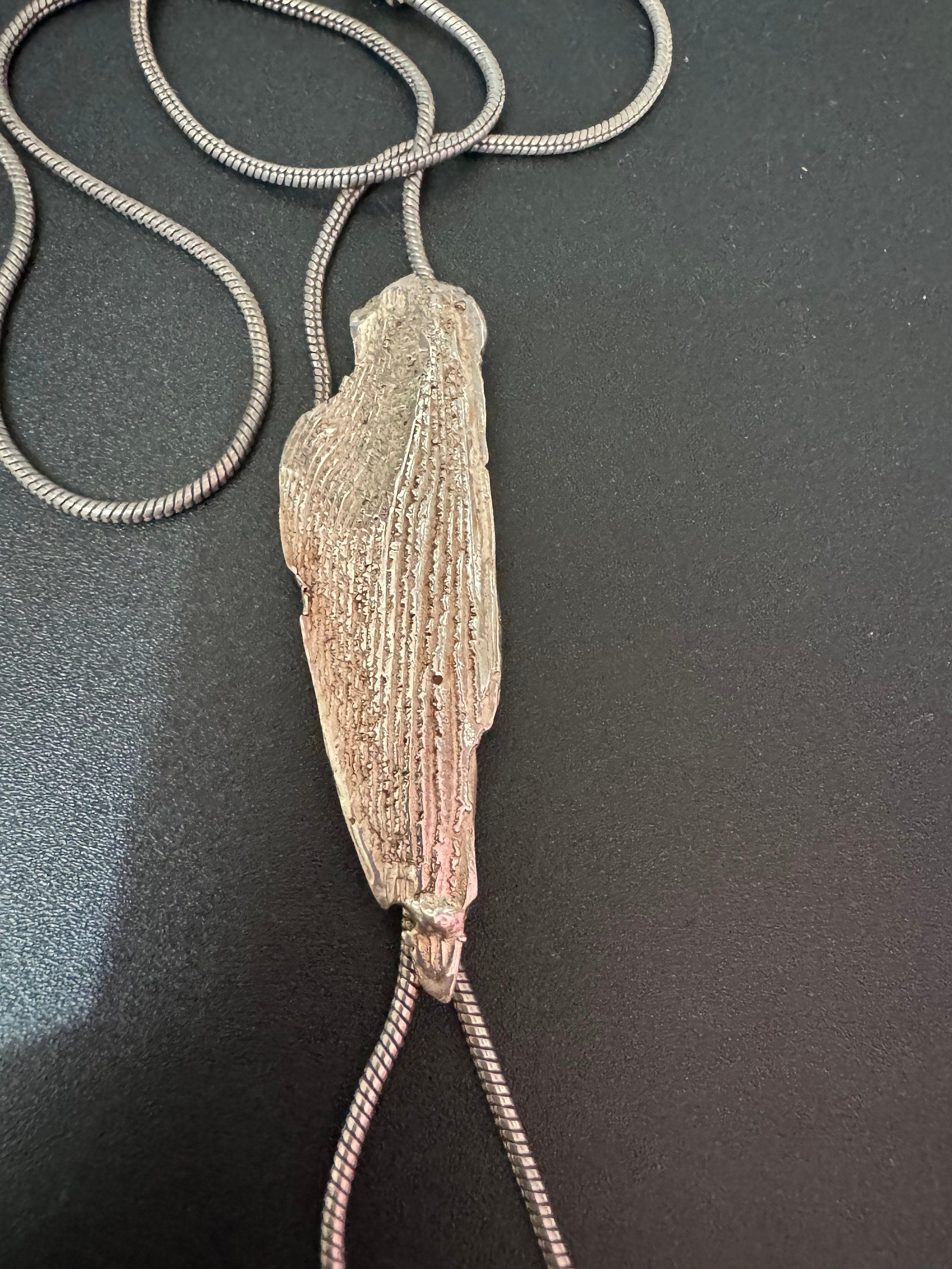 Signed Charles Duret Vintage Bolo Necklace: French Brutalist Pendant