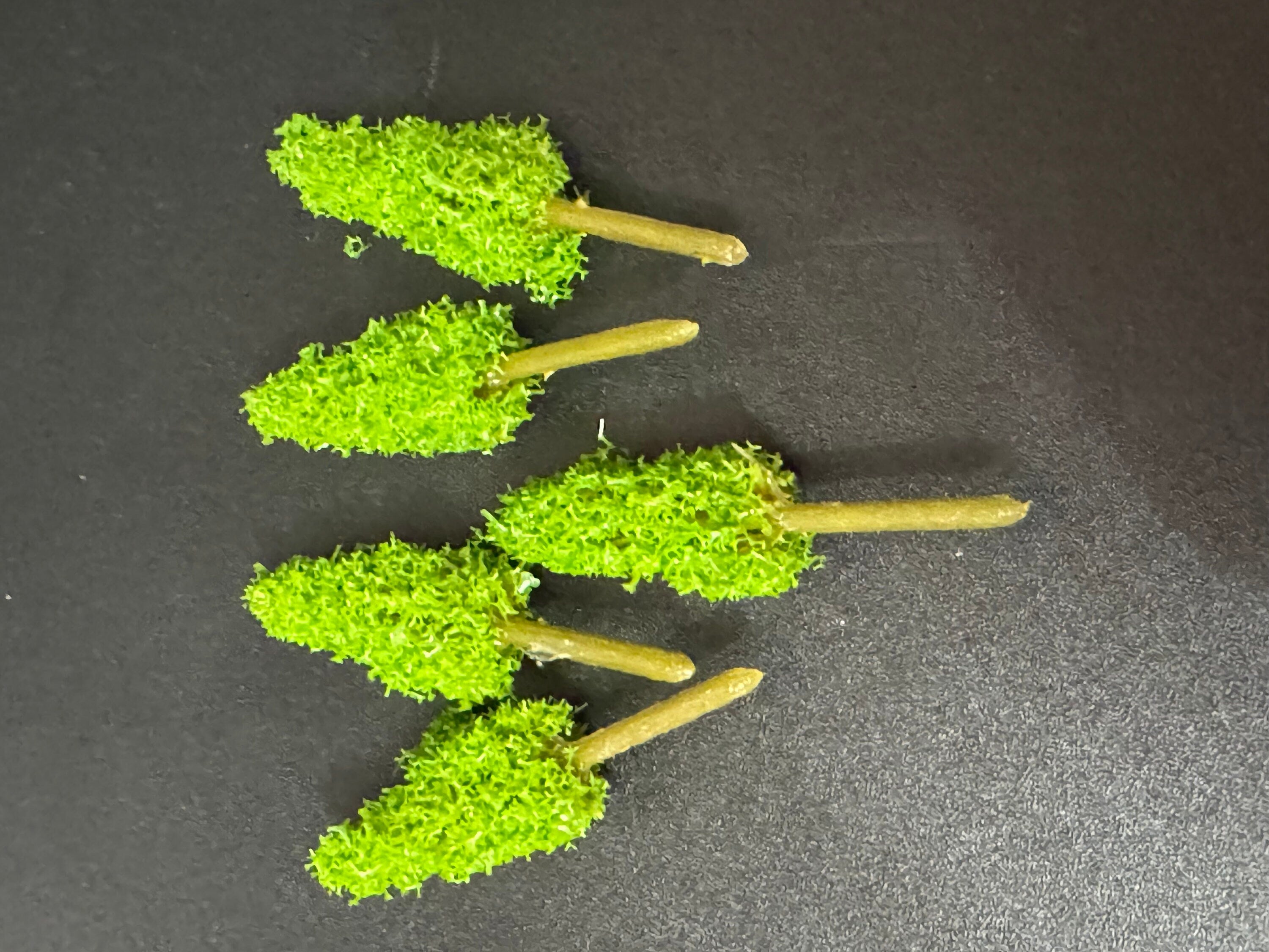 Miniature Green Fir Trees (5 pc): Cake Toppers, Scenery Craft (5cm)