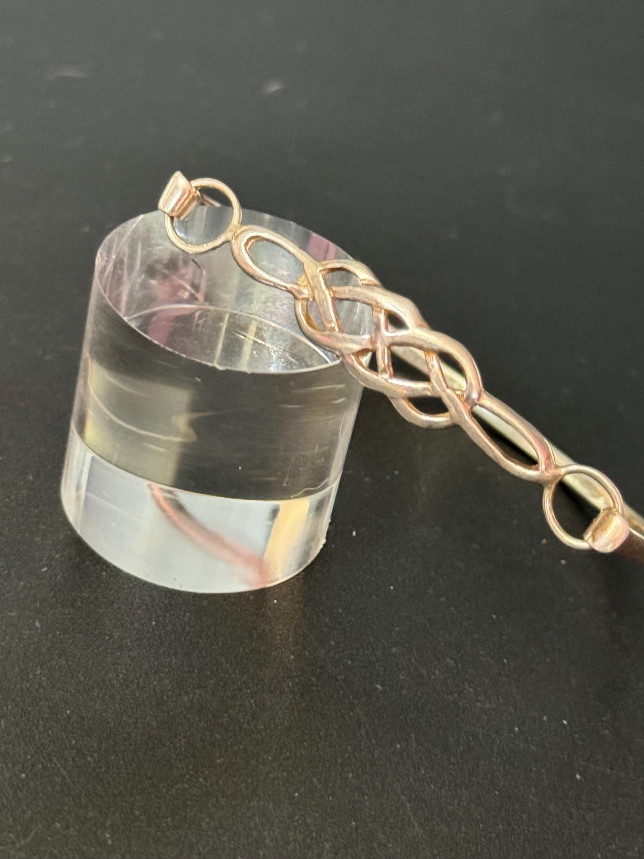 Vintage 925 sterling Silver bangle bracelet Mackintosh style 9.4 grams