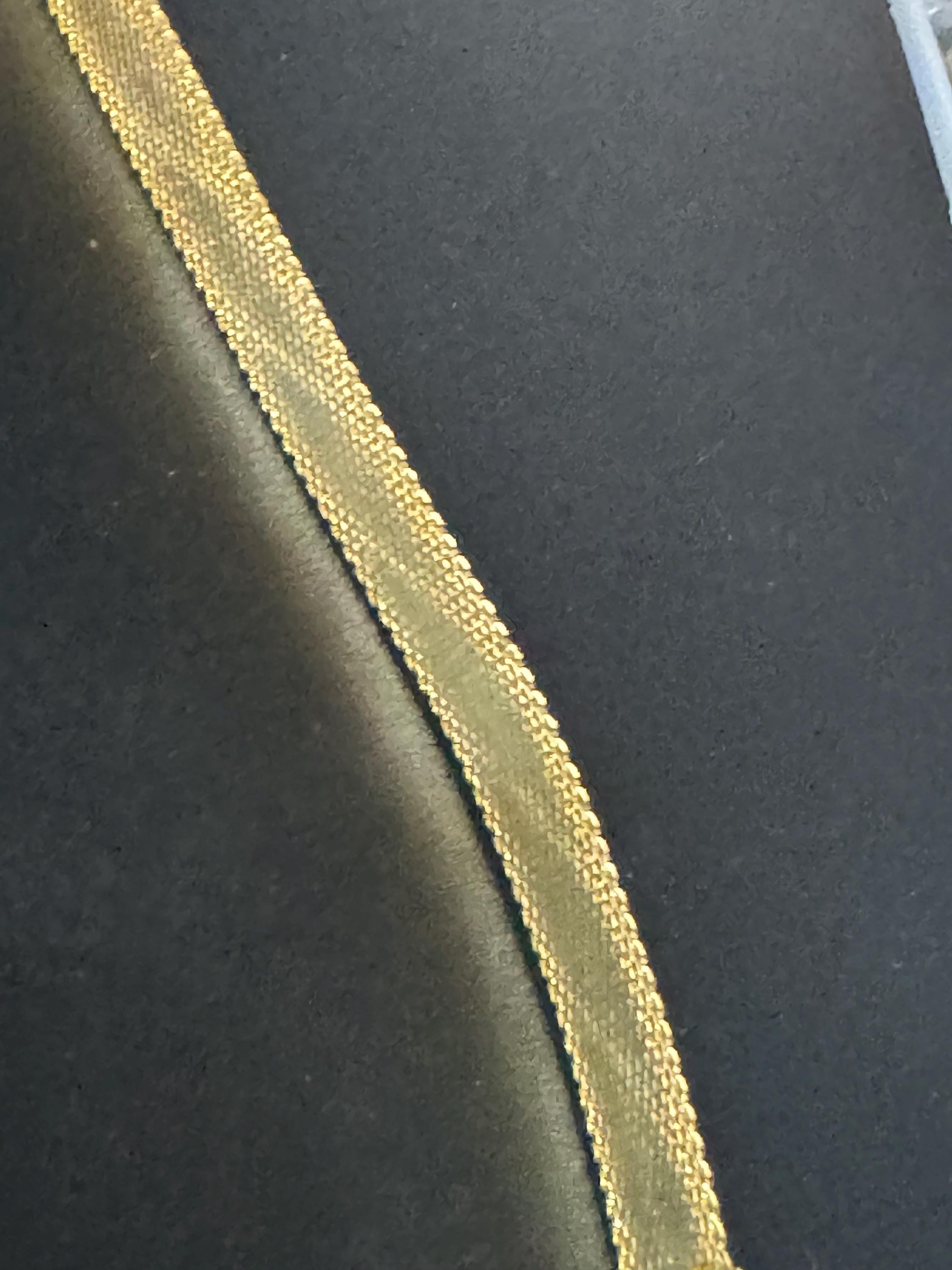 True Vintage pristine gold plated wide mesh flat link bangle bracelet 19 x 10mm old shop stock