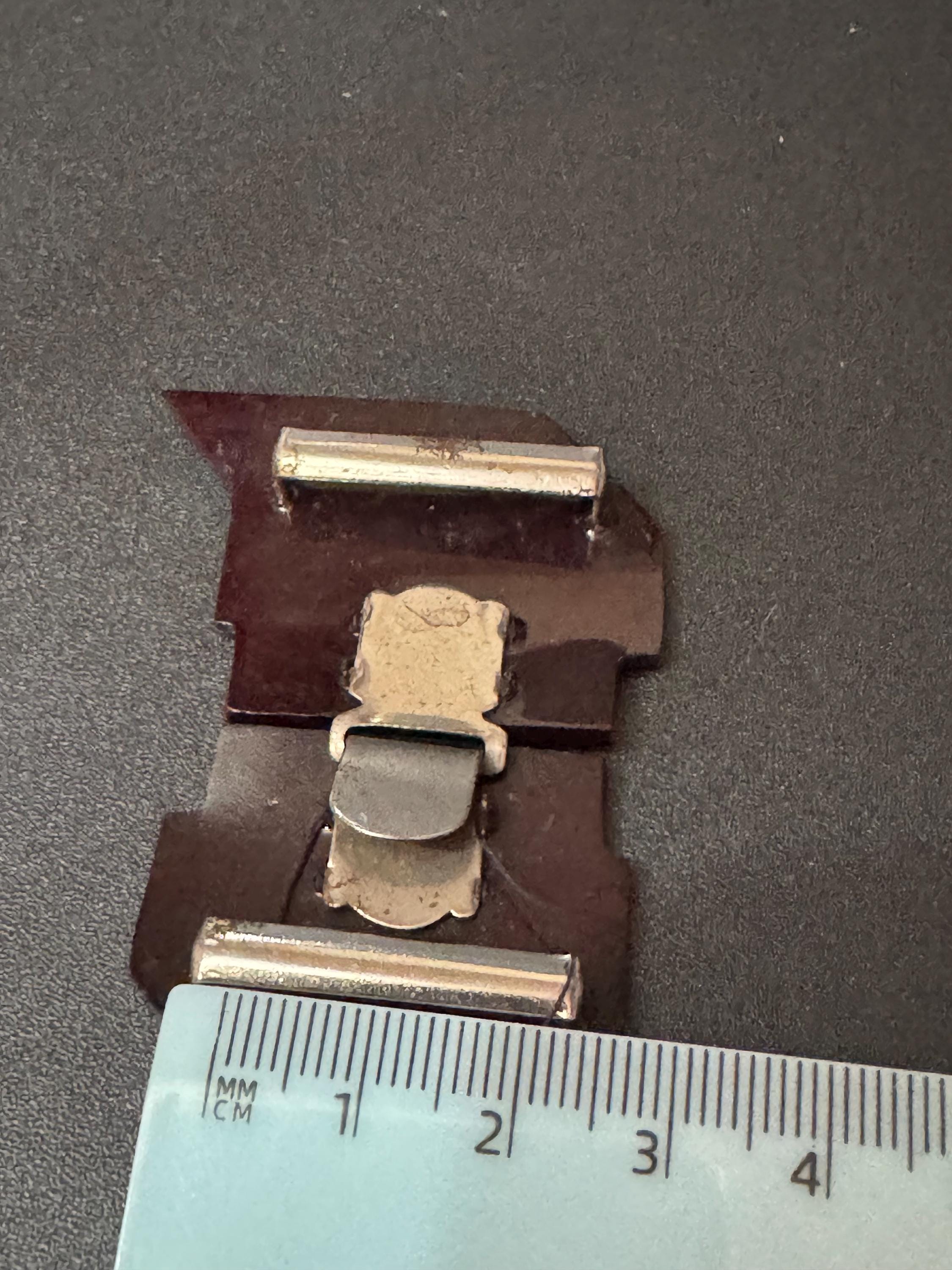 Art Deco deep red Bakelite early plastic 2 part double Belt Buckle