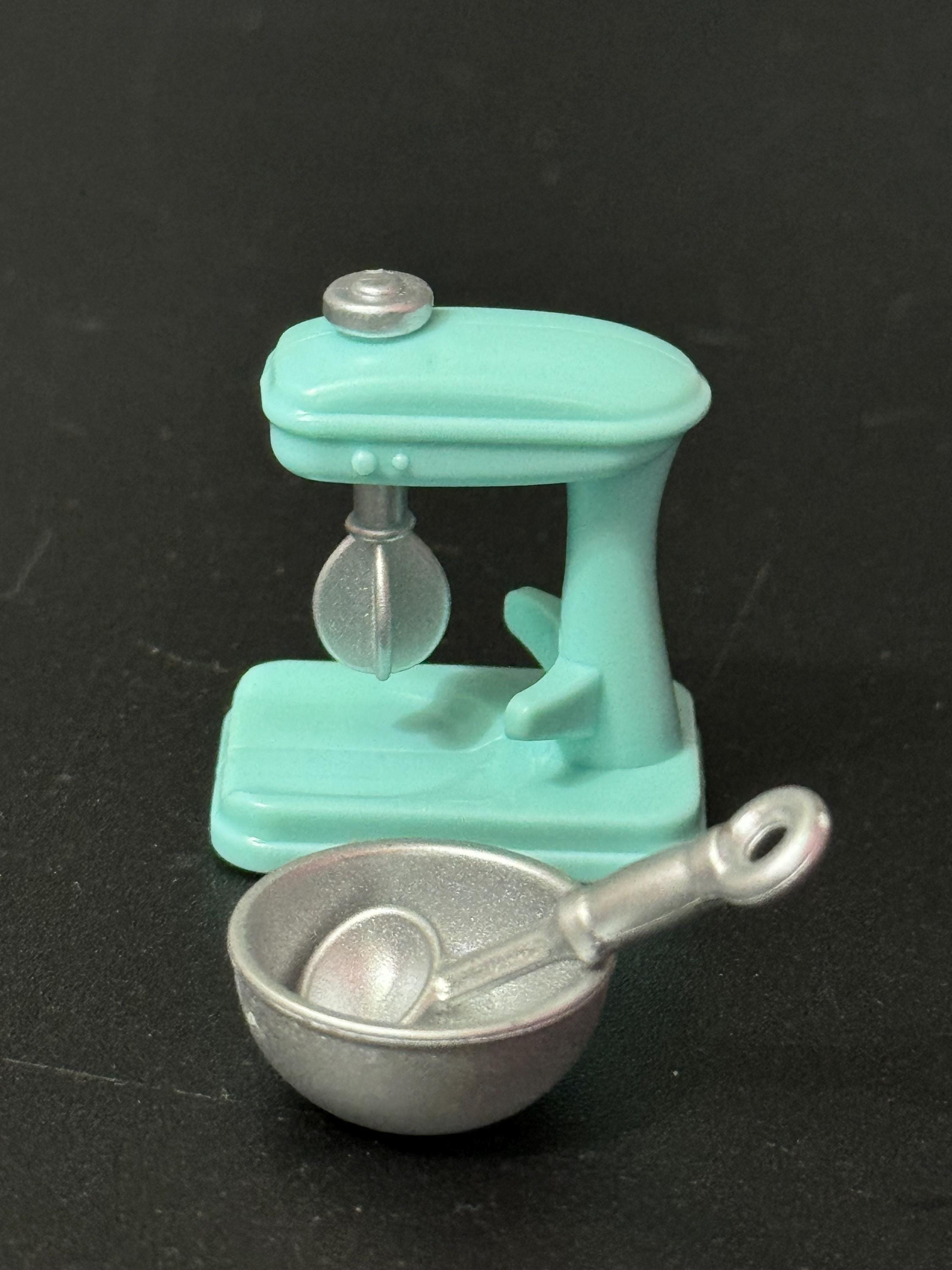 Miniature food mixer brown and spoon baking cake topper dolls house miniature craft mini