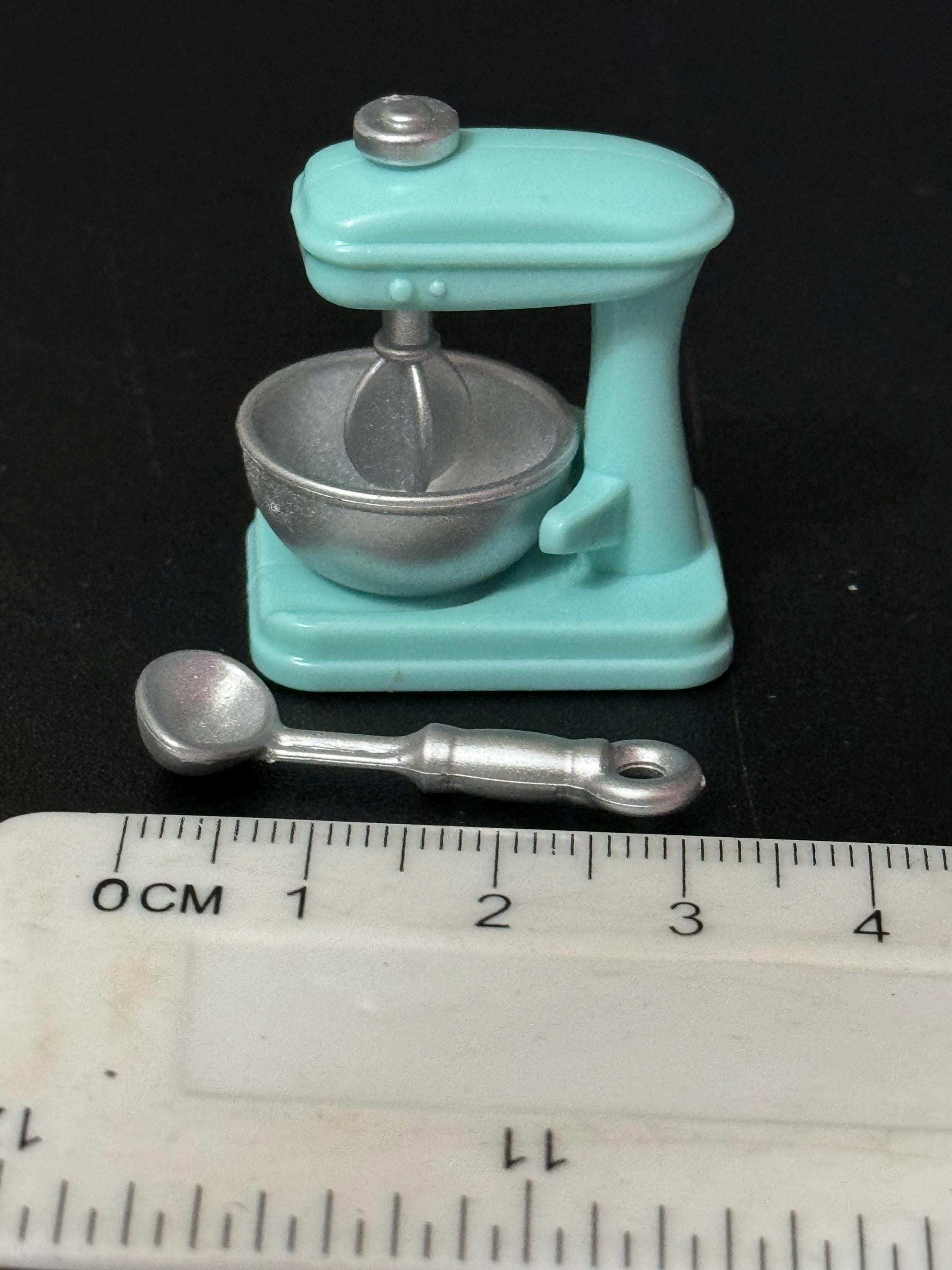 Miniature food mixer brown and spoon baking cake topper dolls house miniature craft mini
