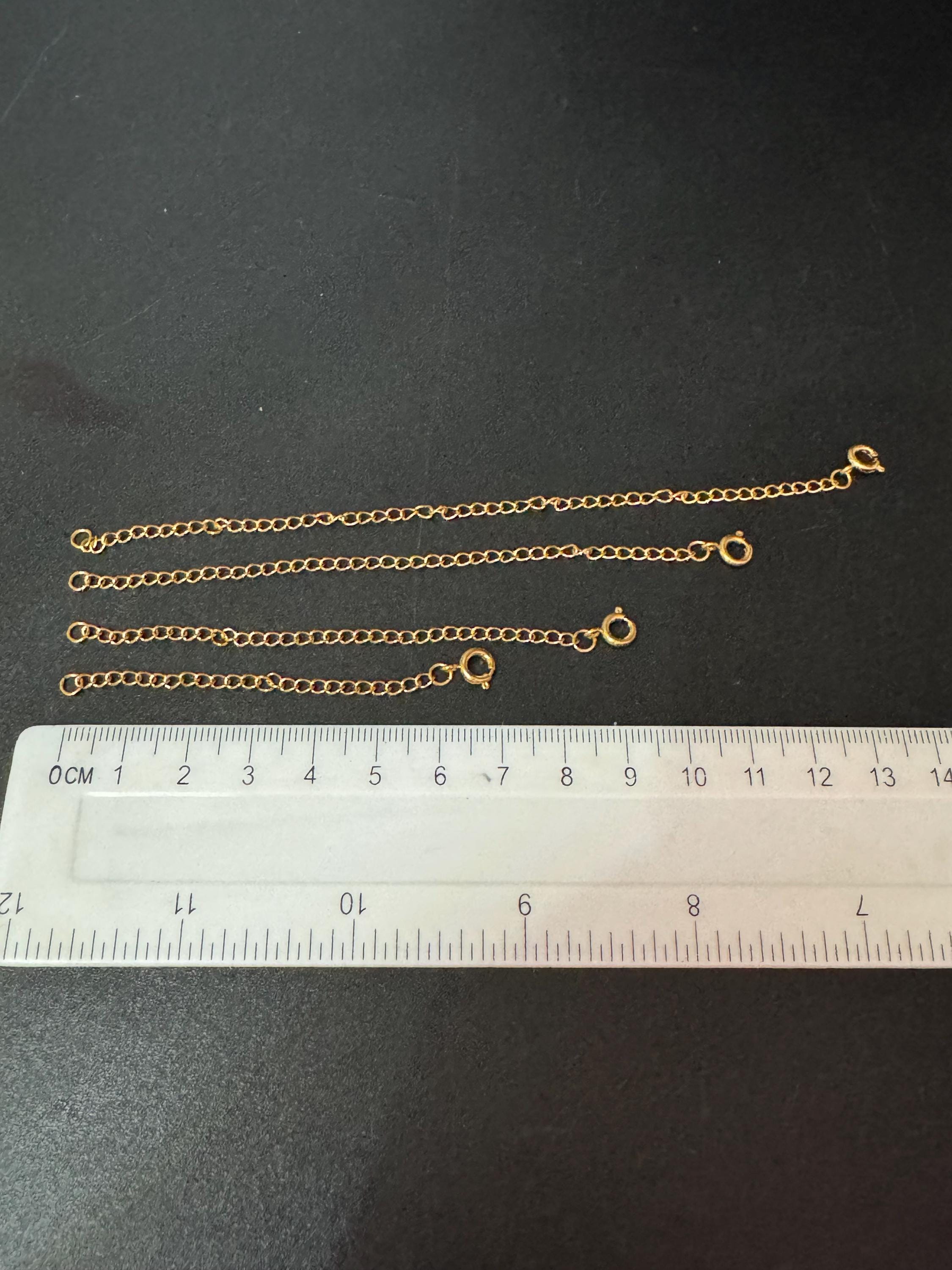 Various gold and silver tone bracelet and necklace extender links and replacement jewellery safety chains findings select option