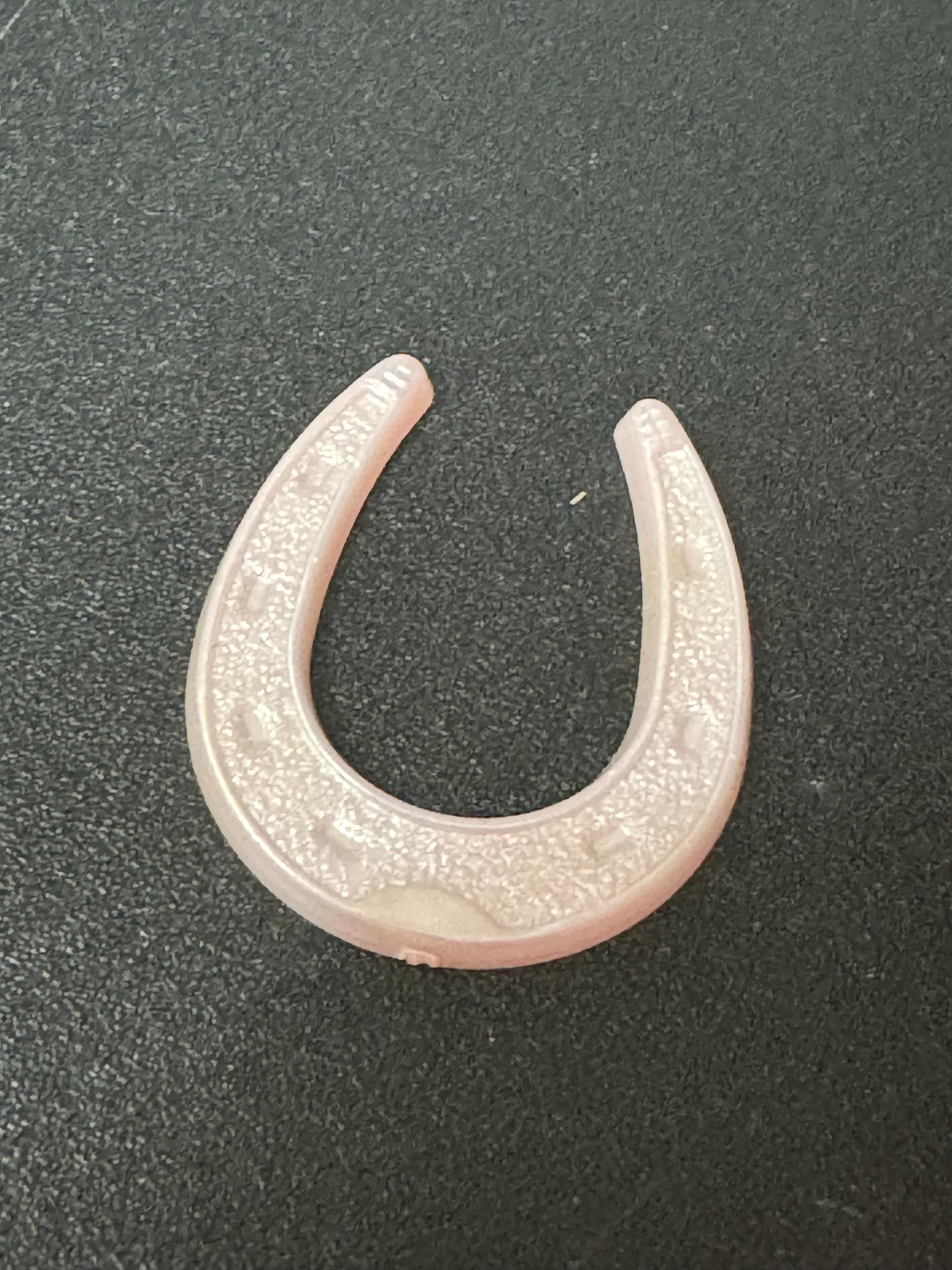horseshoe Wedding Cake topper decoration Vintage baby pink plastic