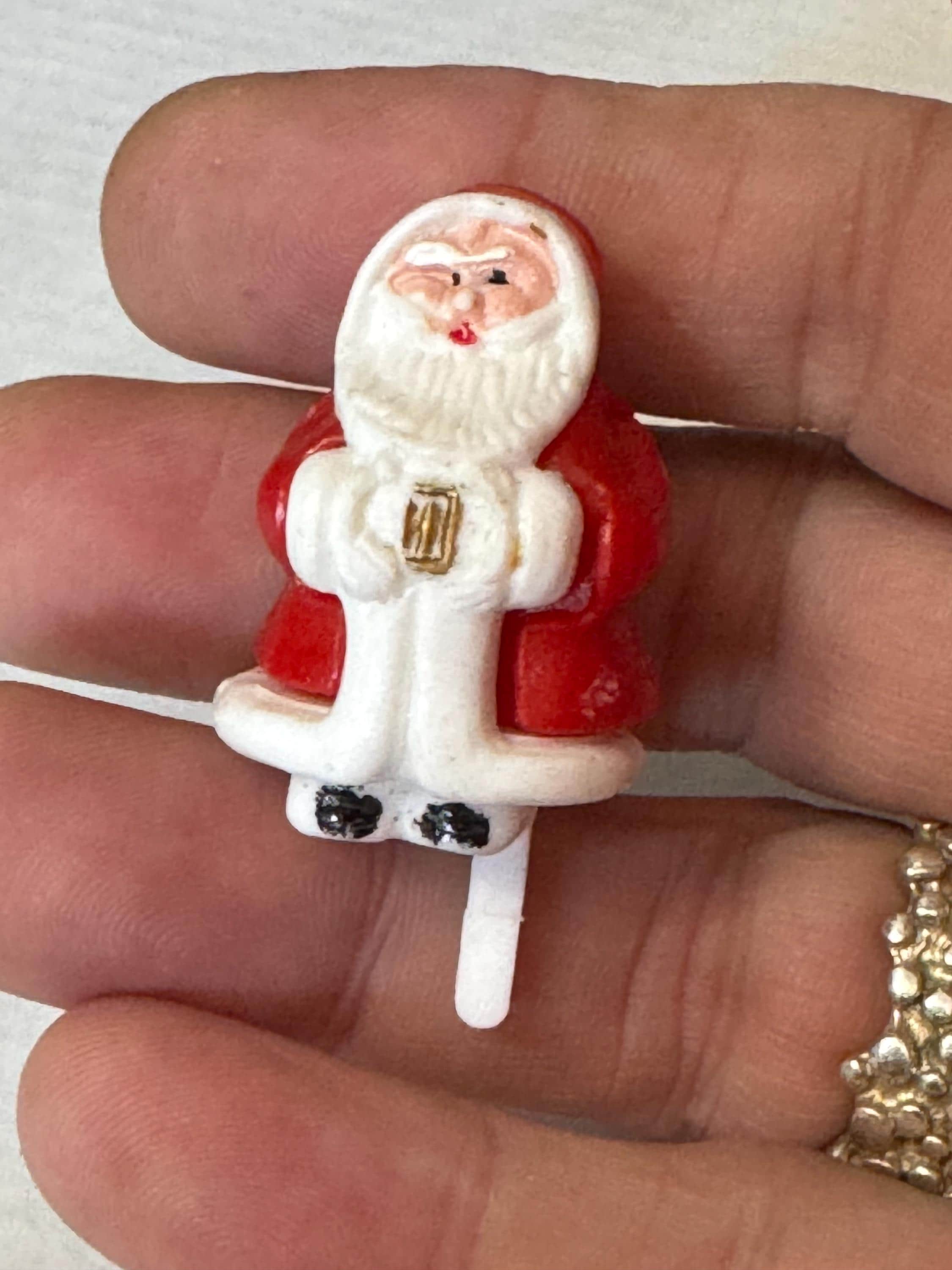Vintage Retro stand up Santa Claus Father Christmas plastic Xmas Cake topper decoration festive baking