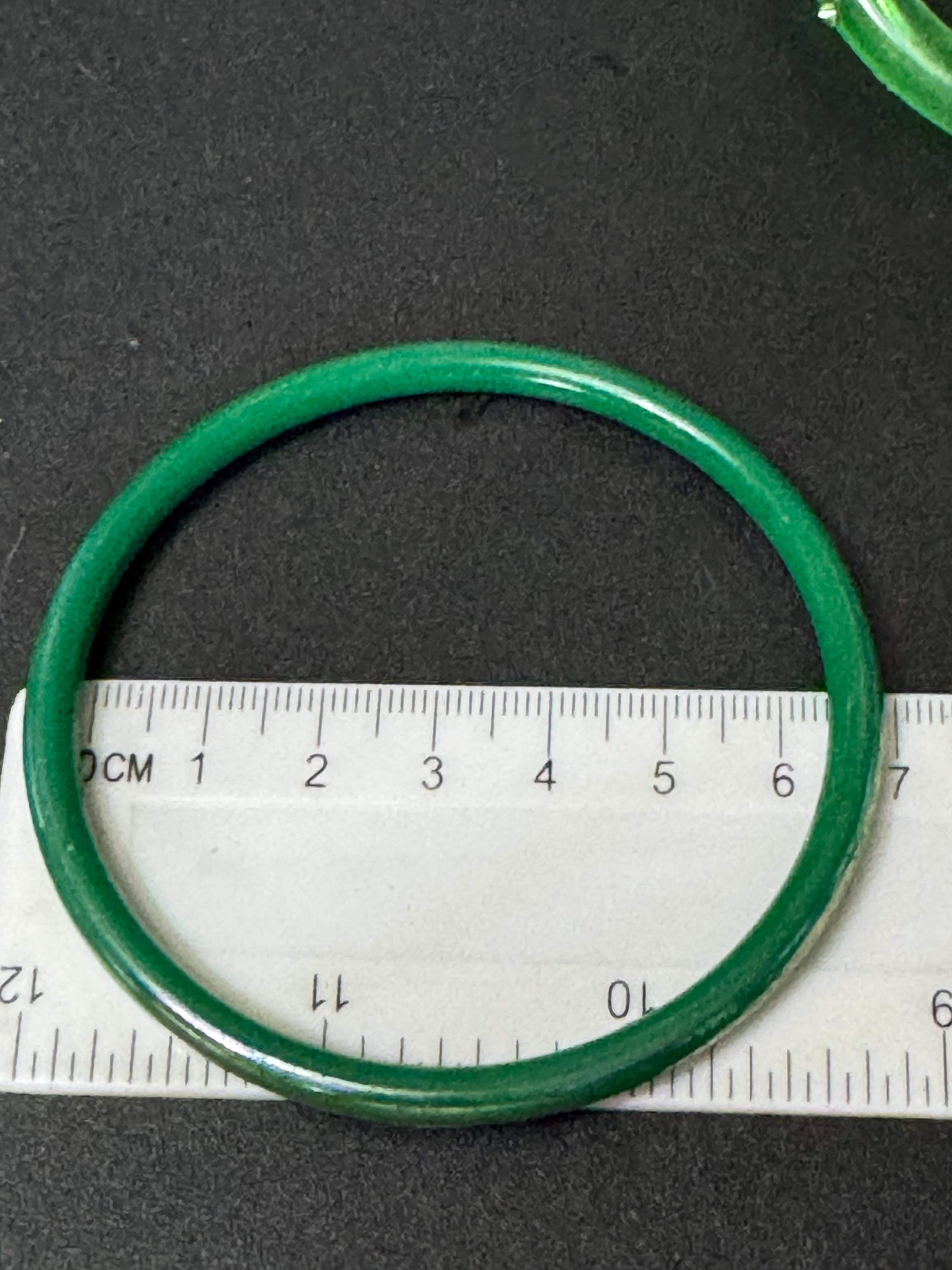 GREEN stack of vintage plastic bangles