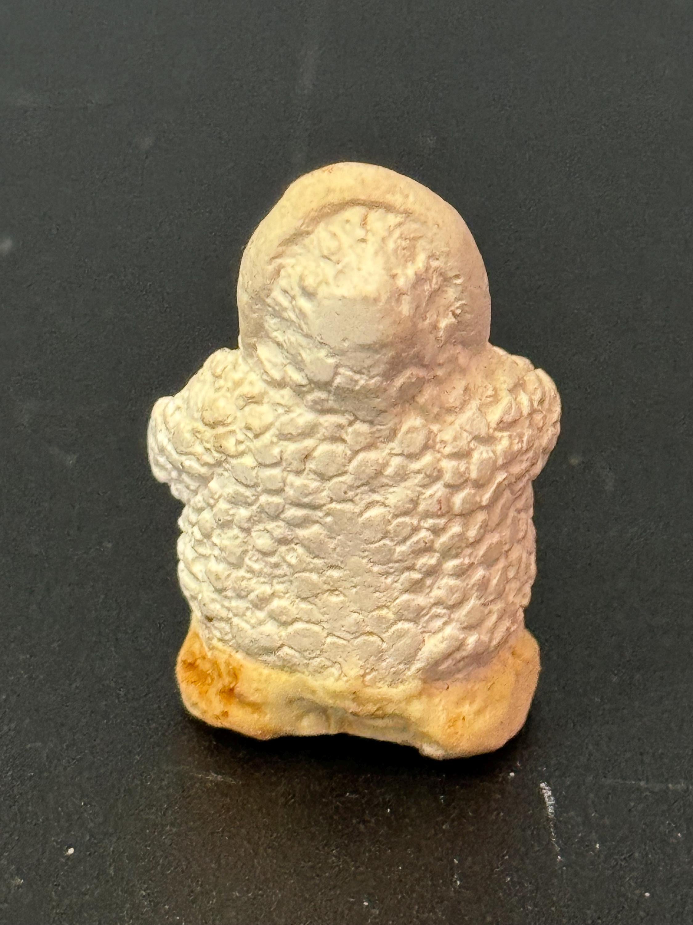 Antique PLASTER bisque Snow Baby  Christmas Xmas Cake topper decoration