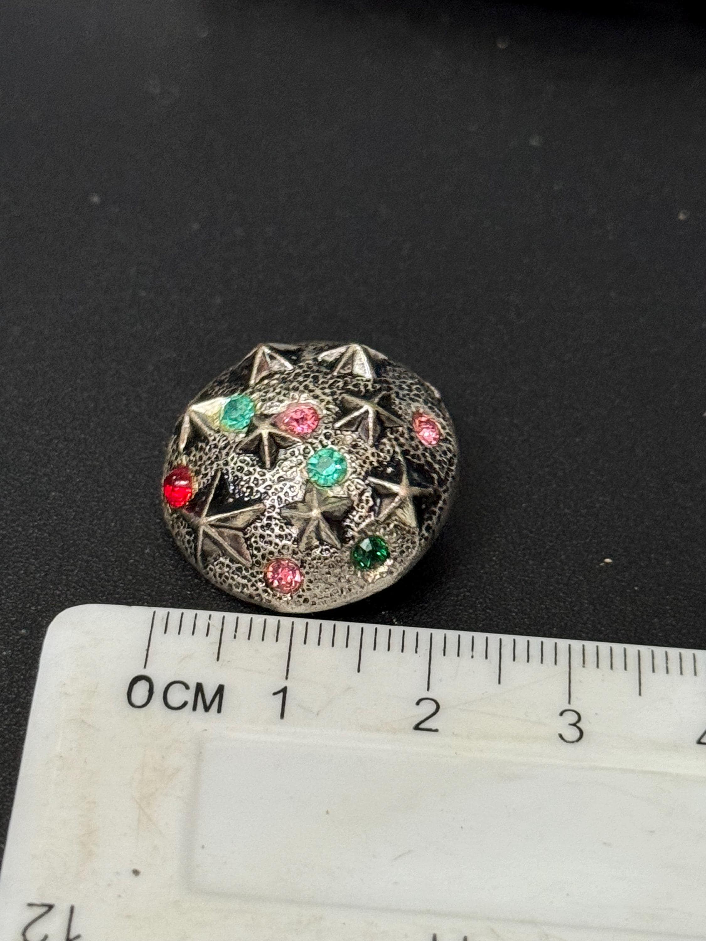 Vintage 1960s Starfish Clip On Earrings: Silver Tone Rainbow Diamanté