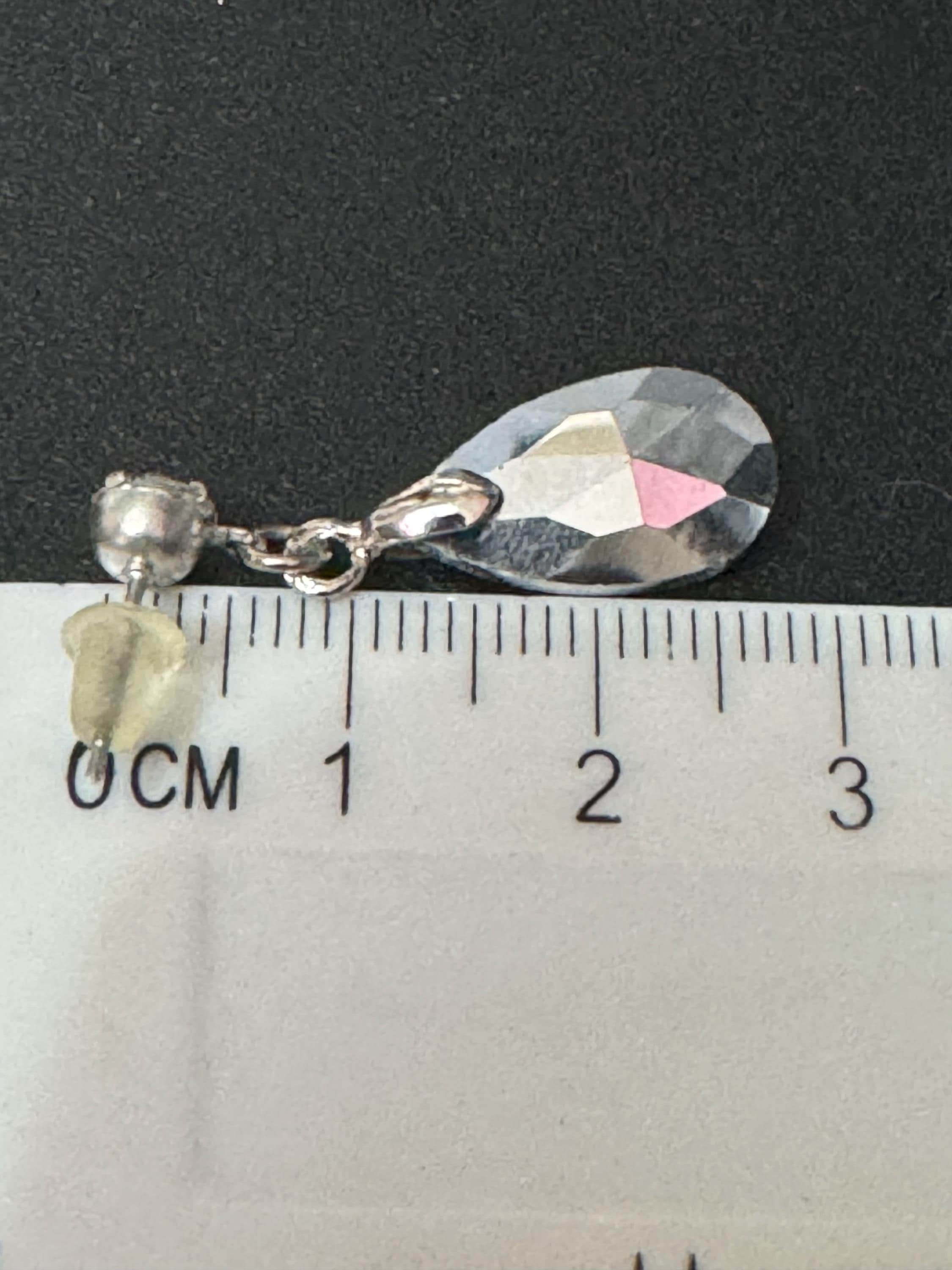 Rainbow Crystal Teardrop Earrings: Retro Diamanté Dangly Earrings