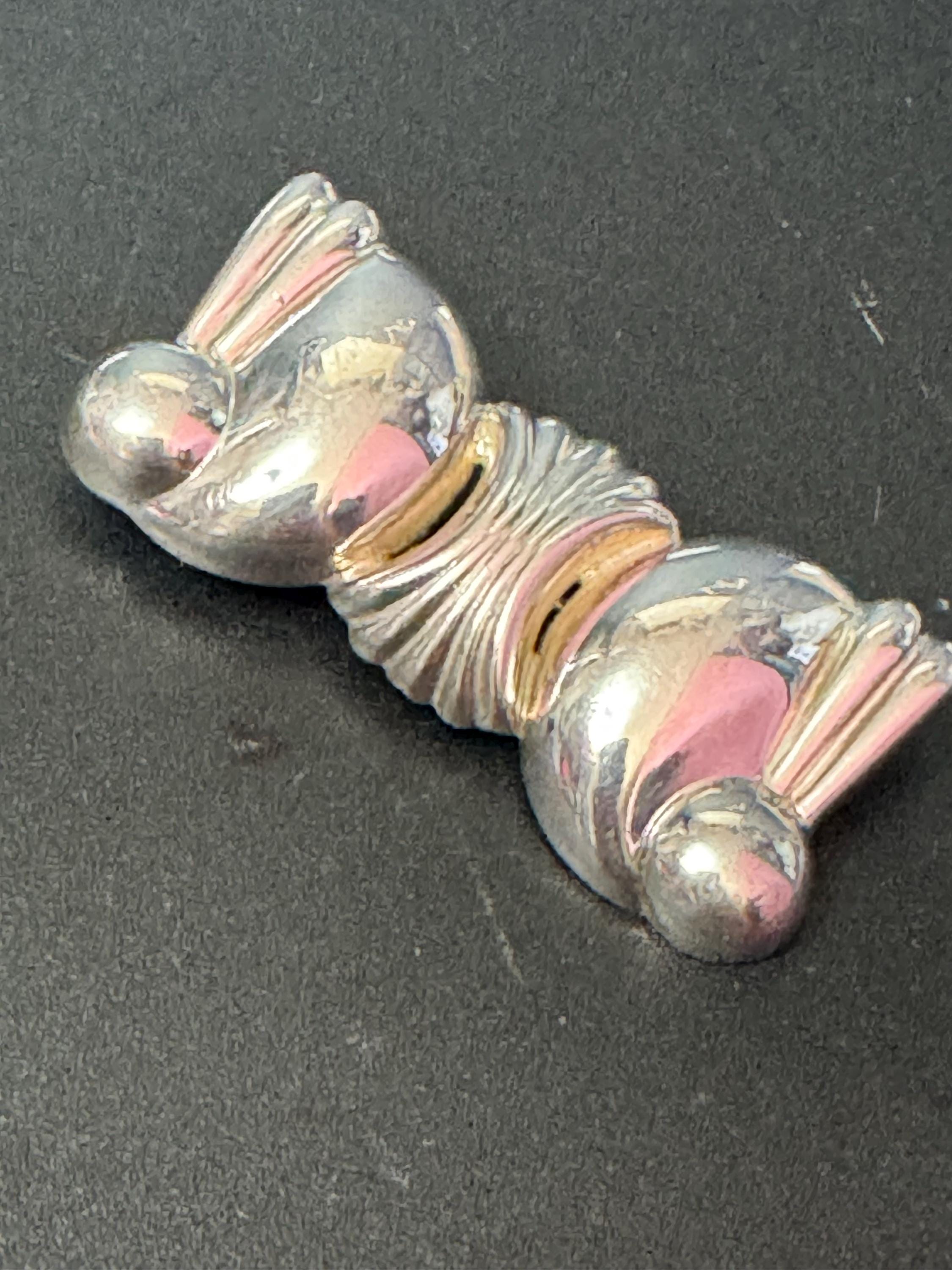 Signed Giano Italy 925 Sterling silver large puffy bow brooch Italian 13.4 grams 5 x 3cm