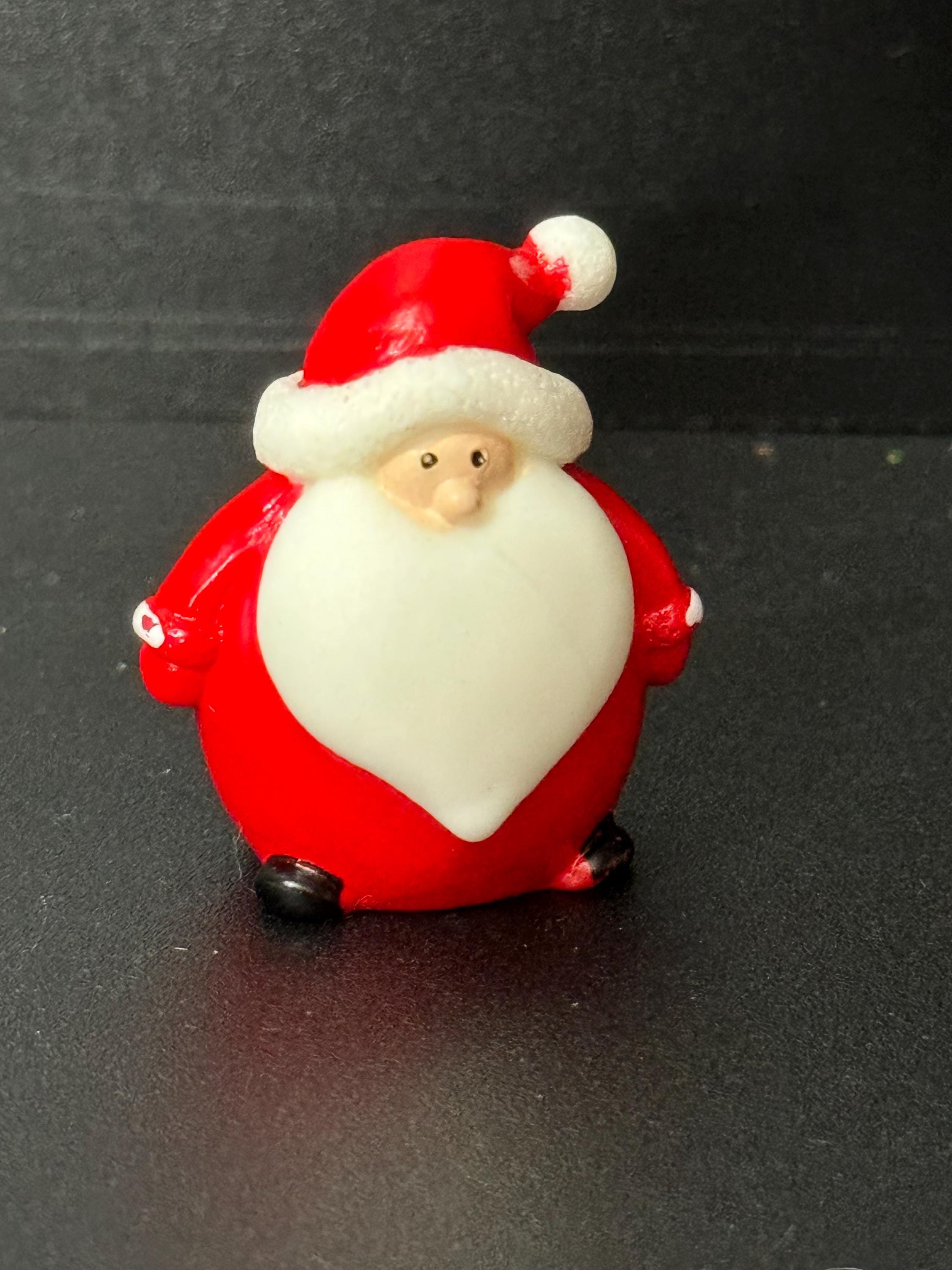 Plump plastic Father Christmas Santa Claus festive Christmas Cake topper decoration
