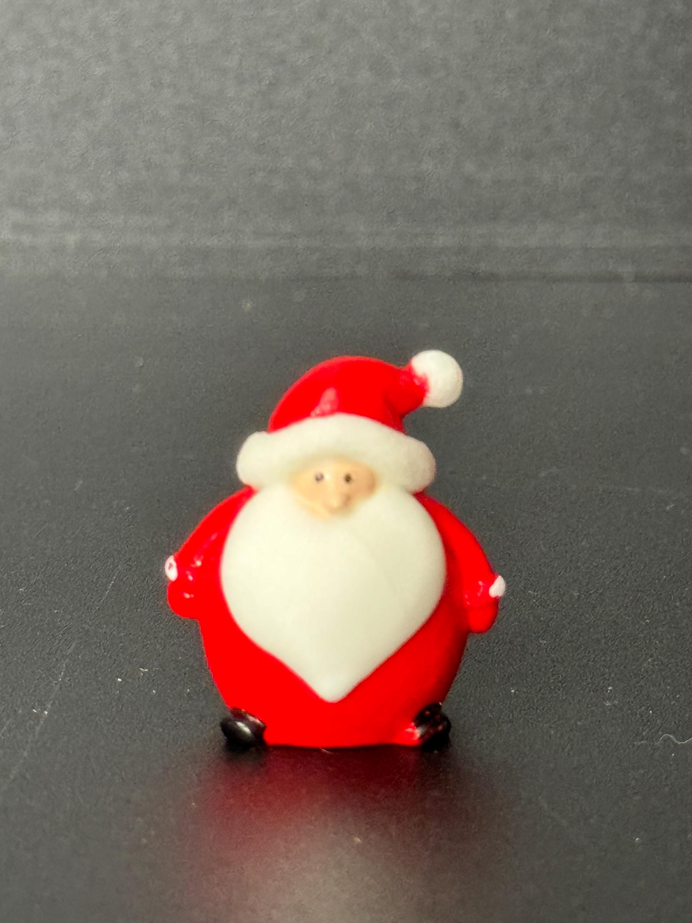 Plump plastic Father Christmas Santa Claus festive Christmas Cake topper decoration
