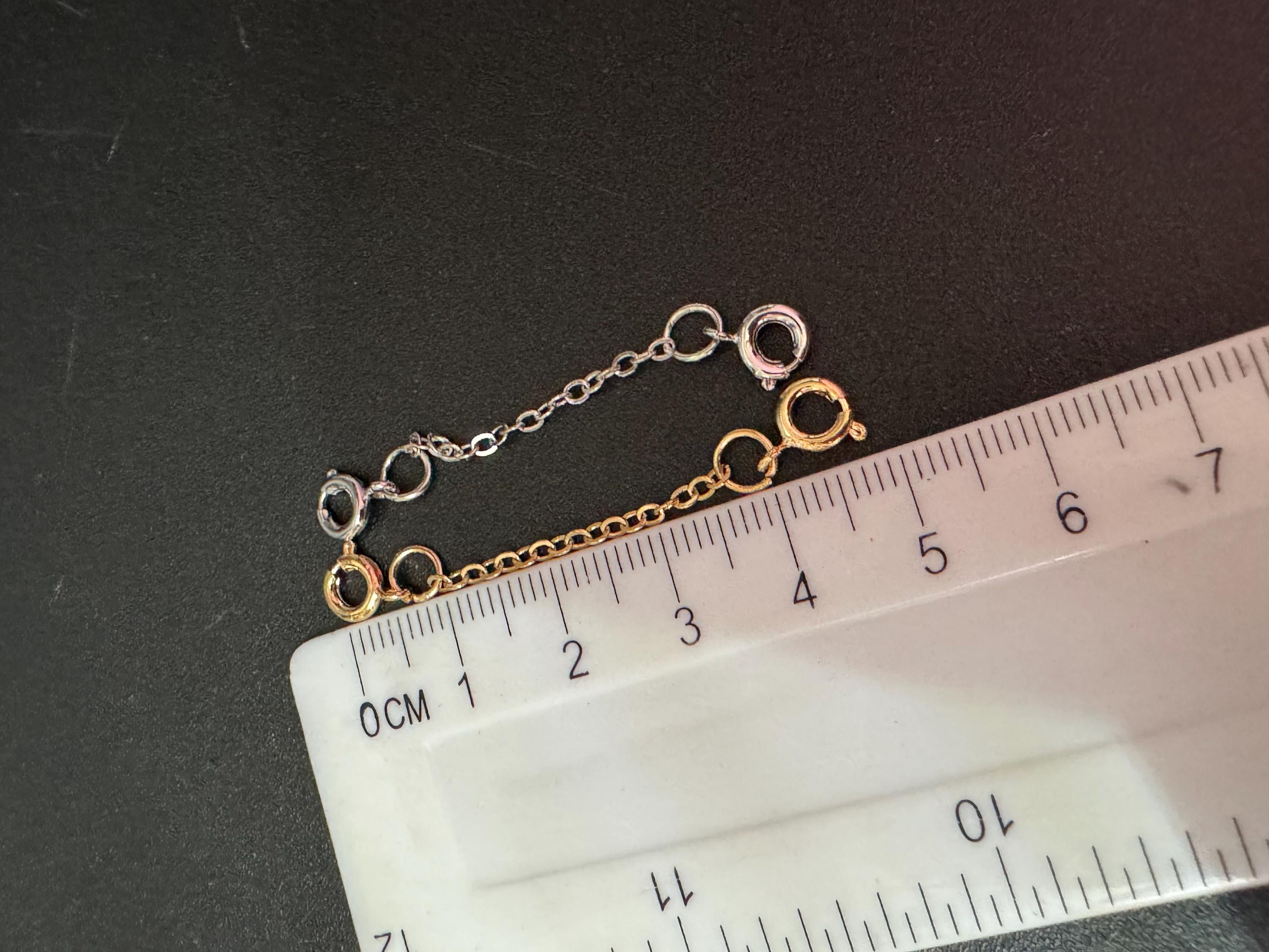 Various gold and silver tone bracelet and necklace extender links and replacement jewellery safety chains findings select option
