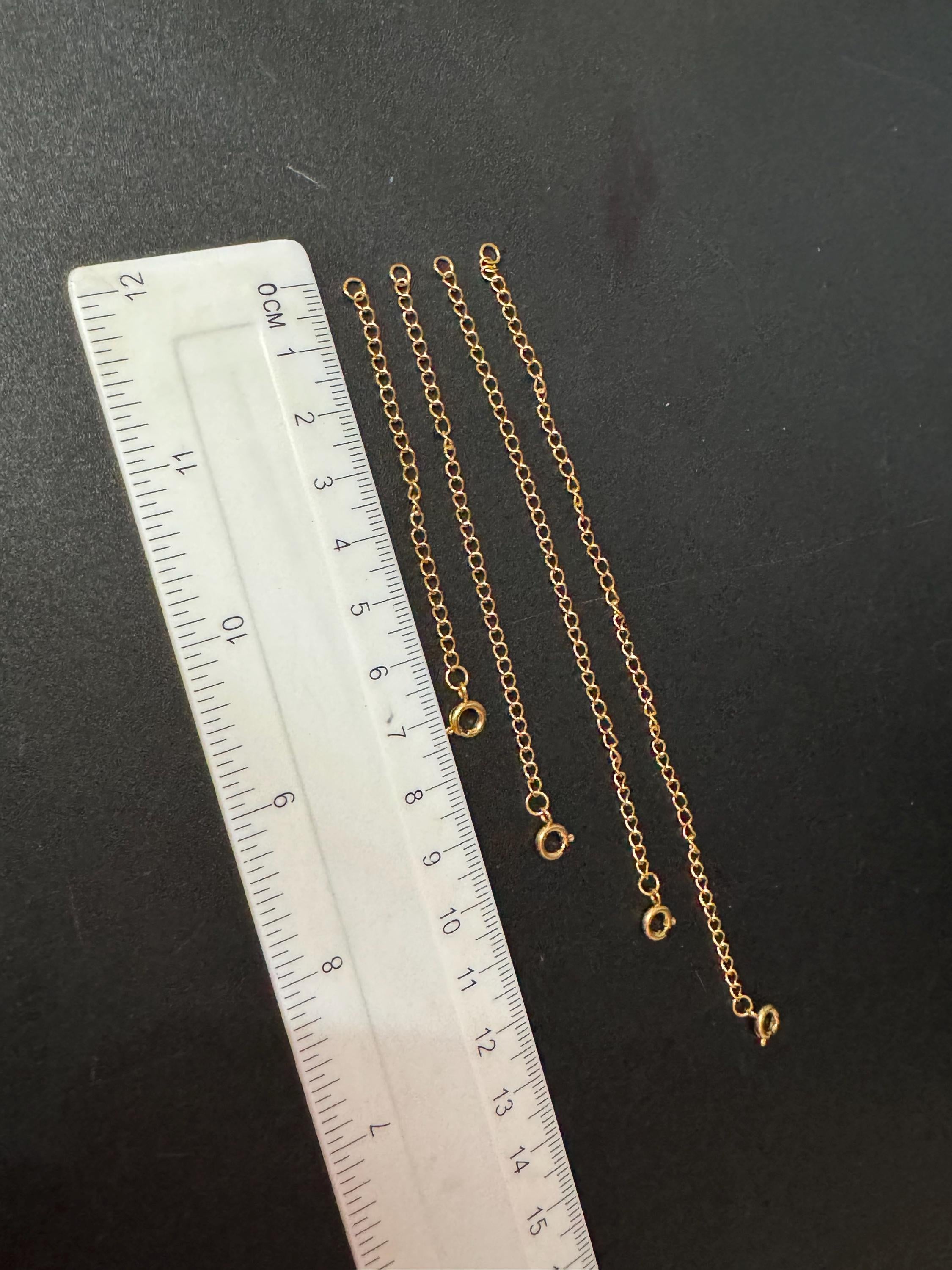 Various gold and silver tone bracelet and necklace extender links and replacement jewellery safety chains findings select option