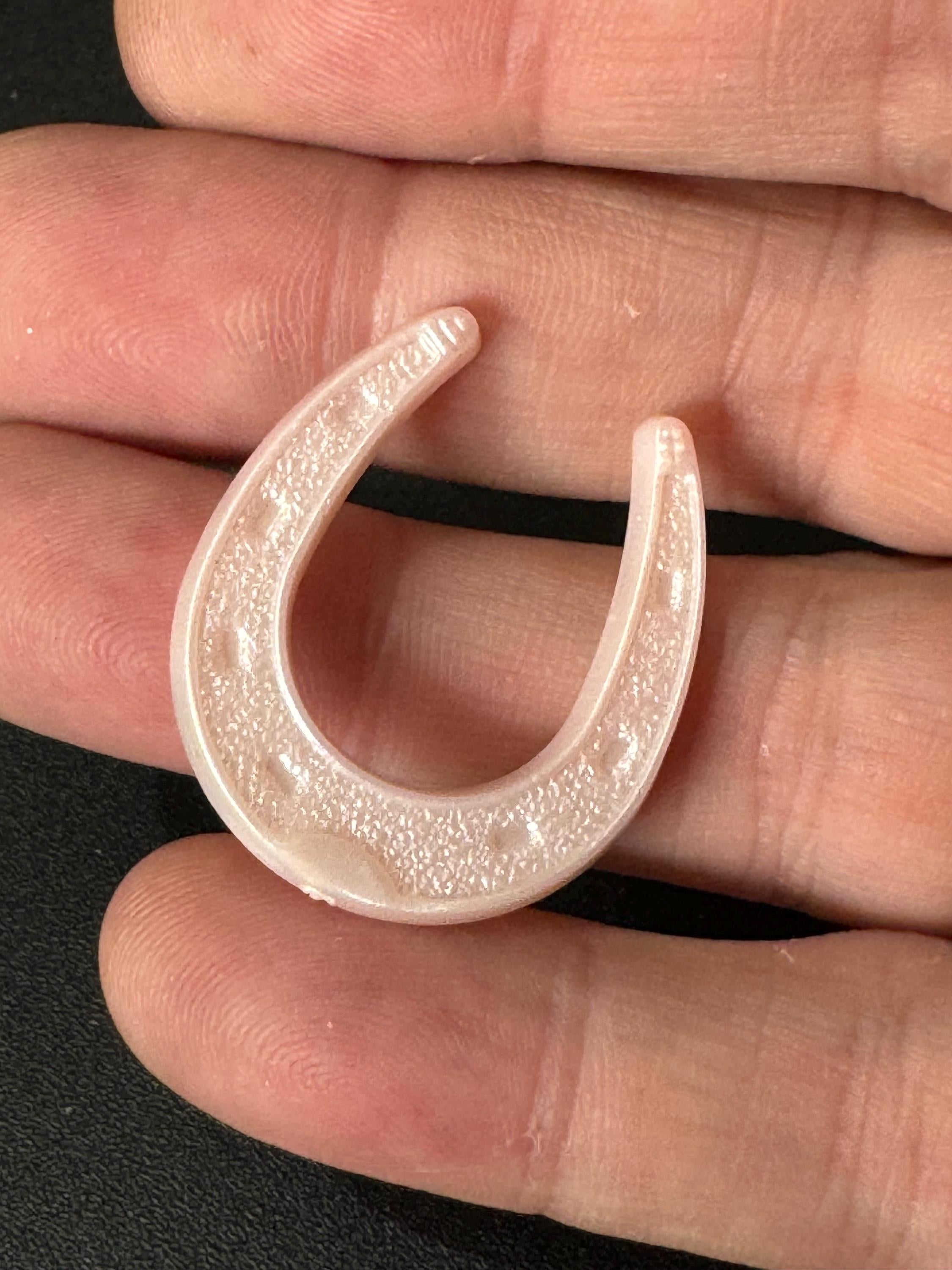 horseshoe Wedding Cake topper decoration Vintage baby pink plastic